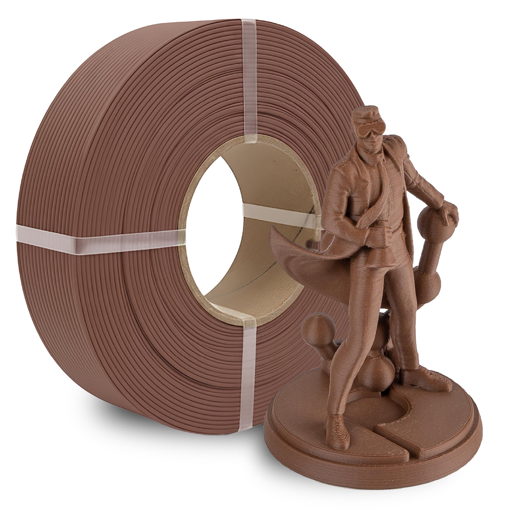 Polymaker Panchroma Refill Spool Matte Earth Brown PLA 3D Printing Filament Refill, Compatible with All Reusable Spools and All 