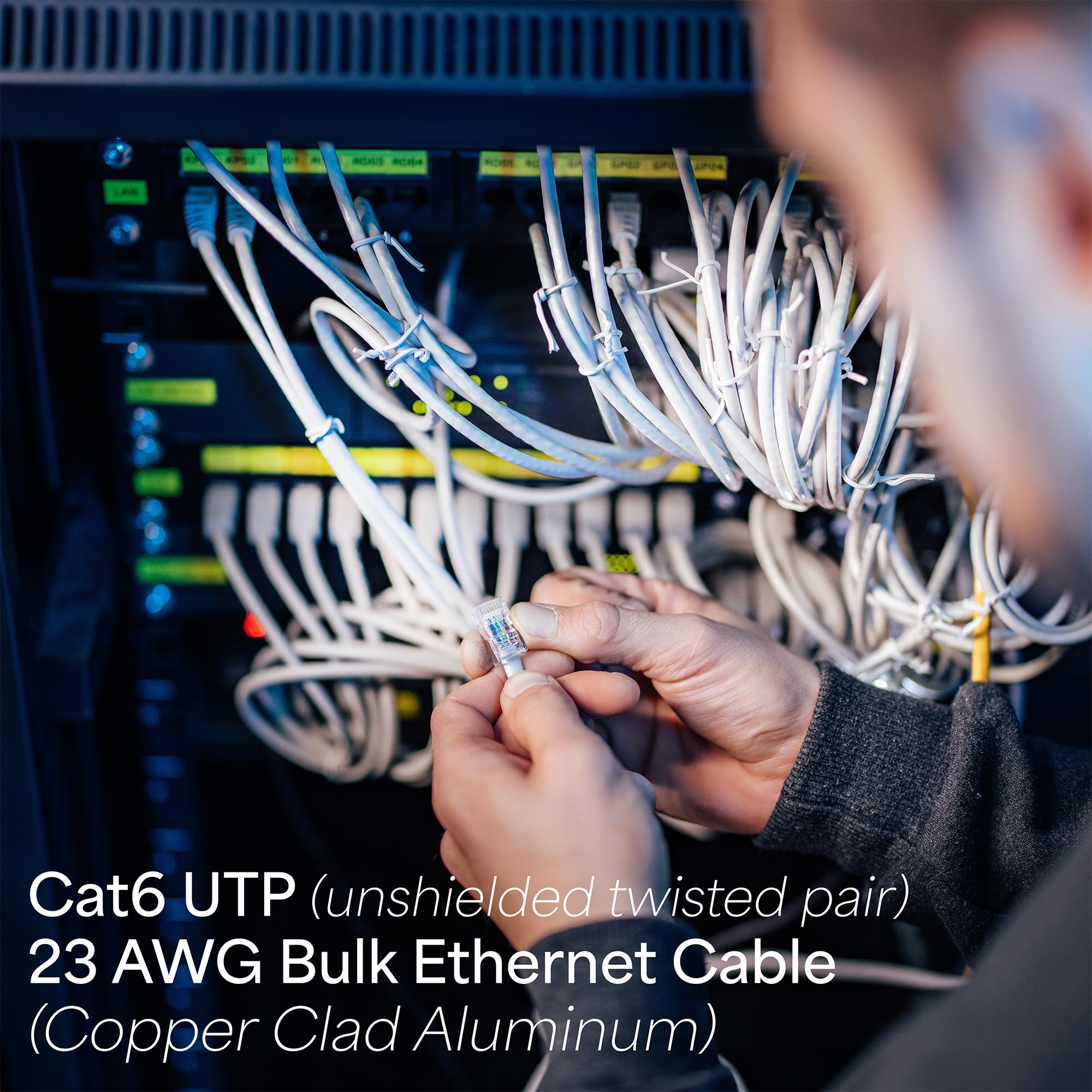 VIVO 250ft Bulk Cat6 Wire, CCA Ethernet Cable, 23 AWG, UTP Pull Box, LAN Network, White, CABLE V015W