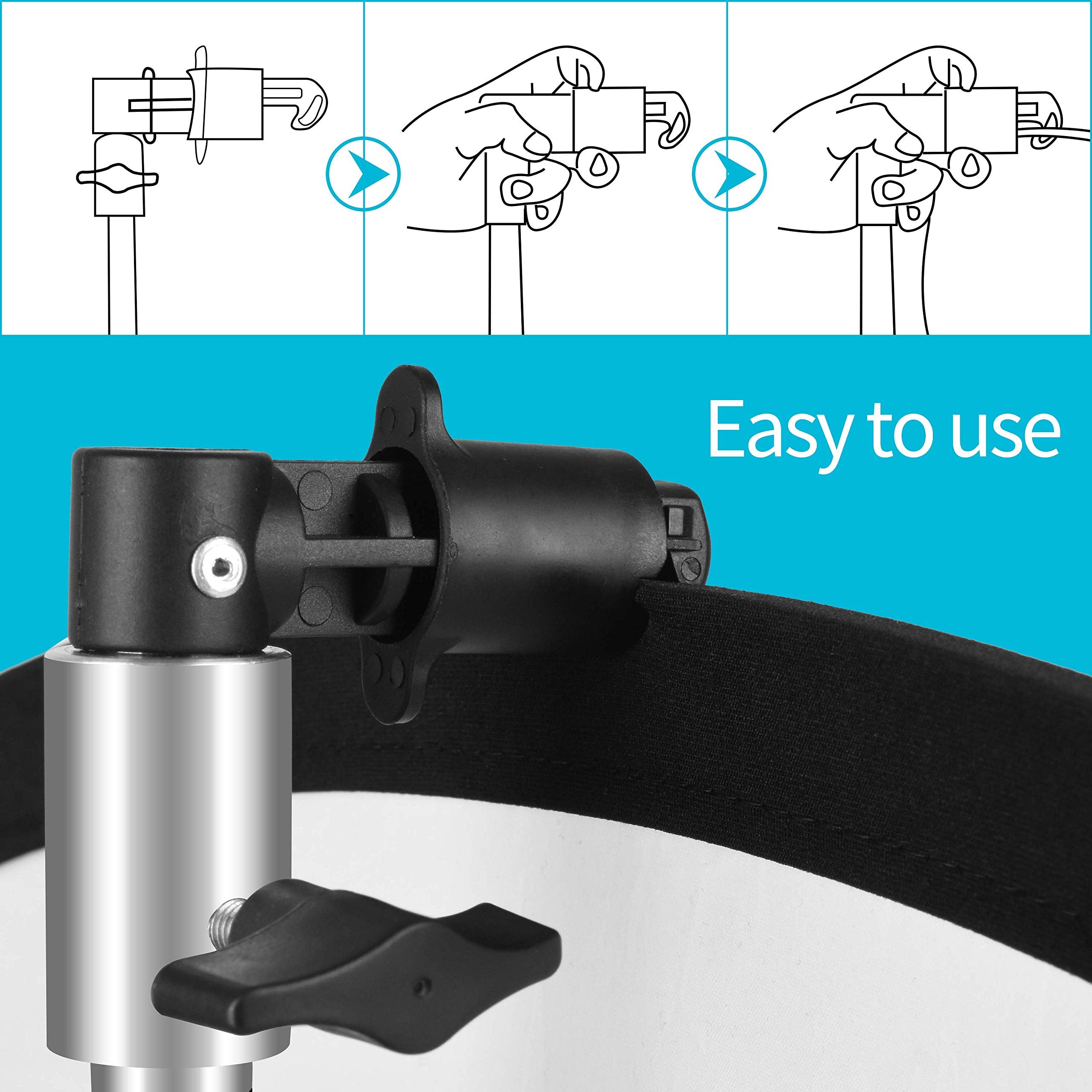 Emart 8.5Ft Photography Green Screen Background Reflector Light Stand With Reflector Disc Holder, For Reflector Diffuser, Disc R