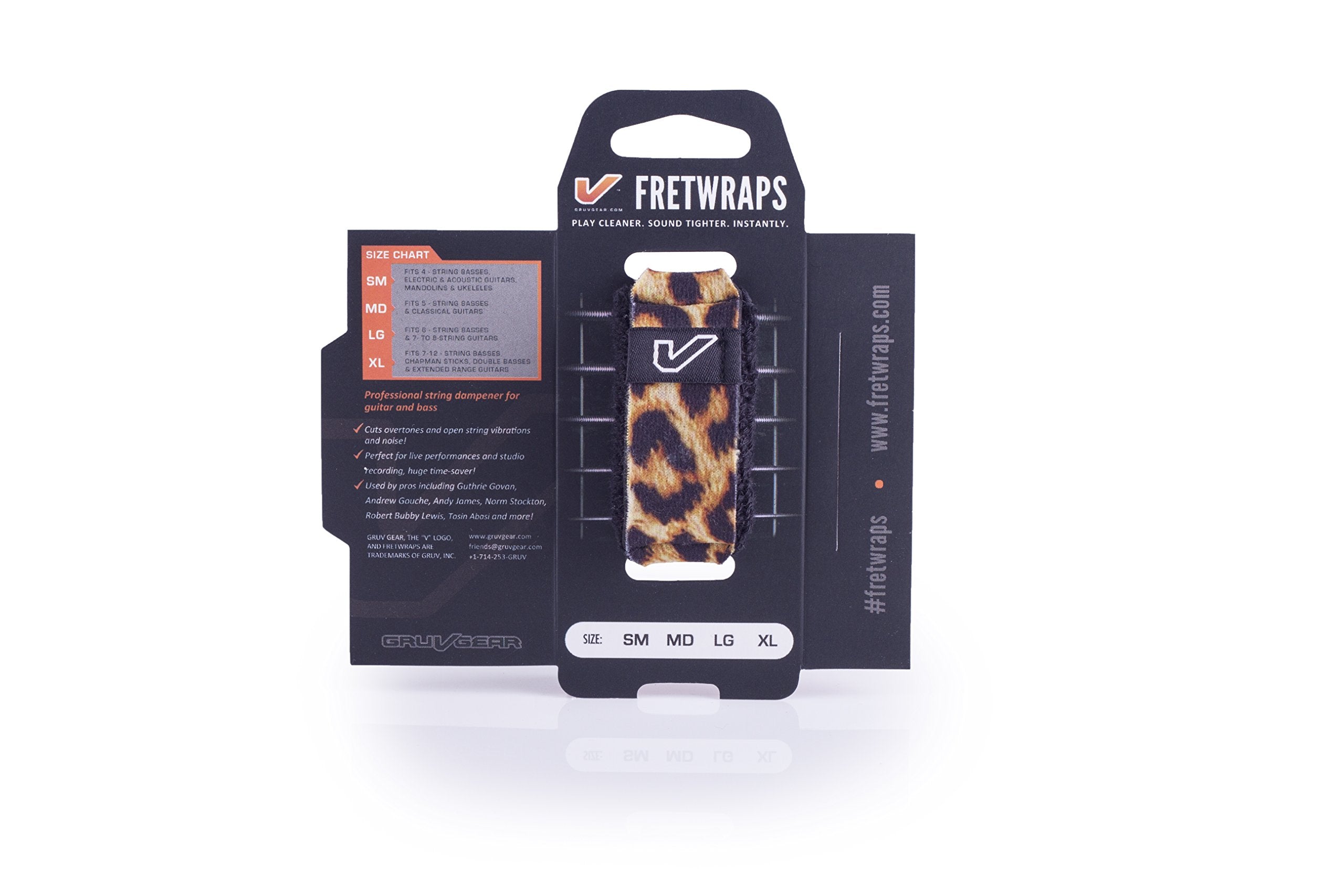 Gruv Gear Fretwraps Wild 'Leopard' String Muter 1 Pack (Small) (Fw 1Pk Lep Sm)