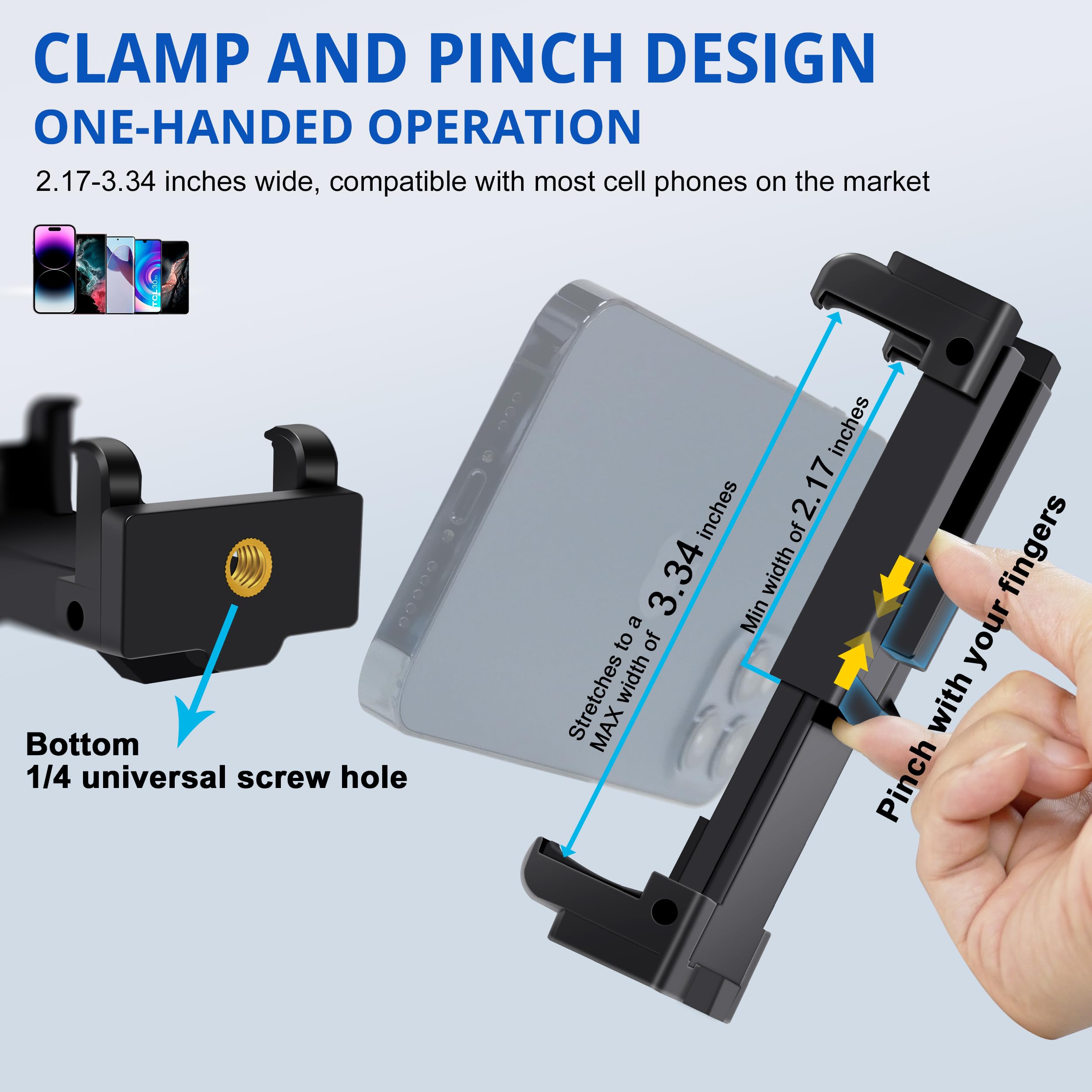 Selfie Stick Portable 40 Inch Aluminum Alloy Selfie Stick Phone Tripod With Wireless Remote Shutter Compatible With All Cell Pho
