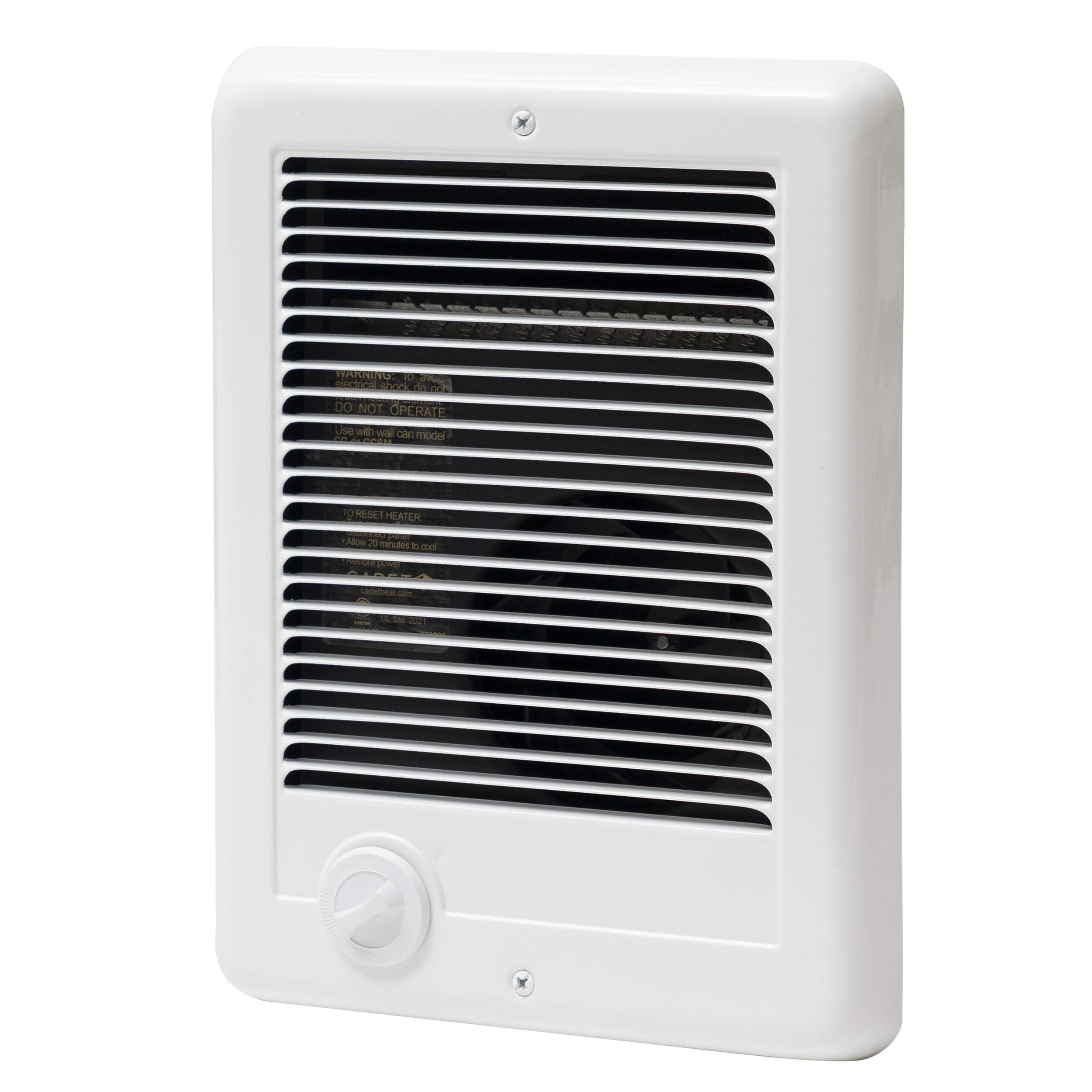 Cadet Com-Pak Electric Wall Heater Complete Unit with Thermostat (Model: CSC101TW, Part: 67508), 3412 BTU, 120 Volt, 1000 Watt, 