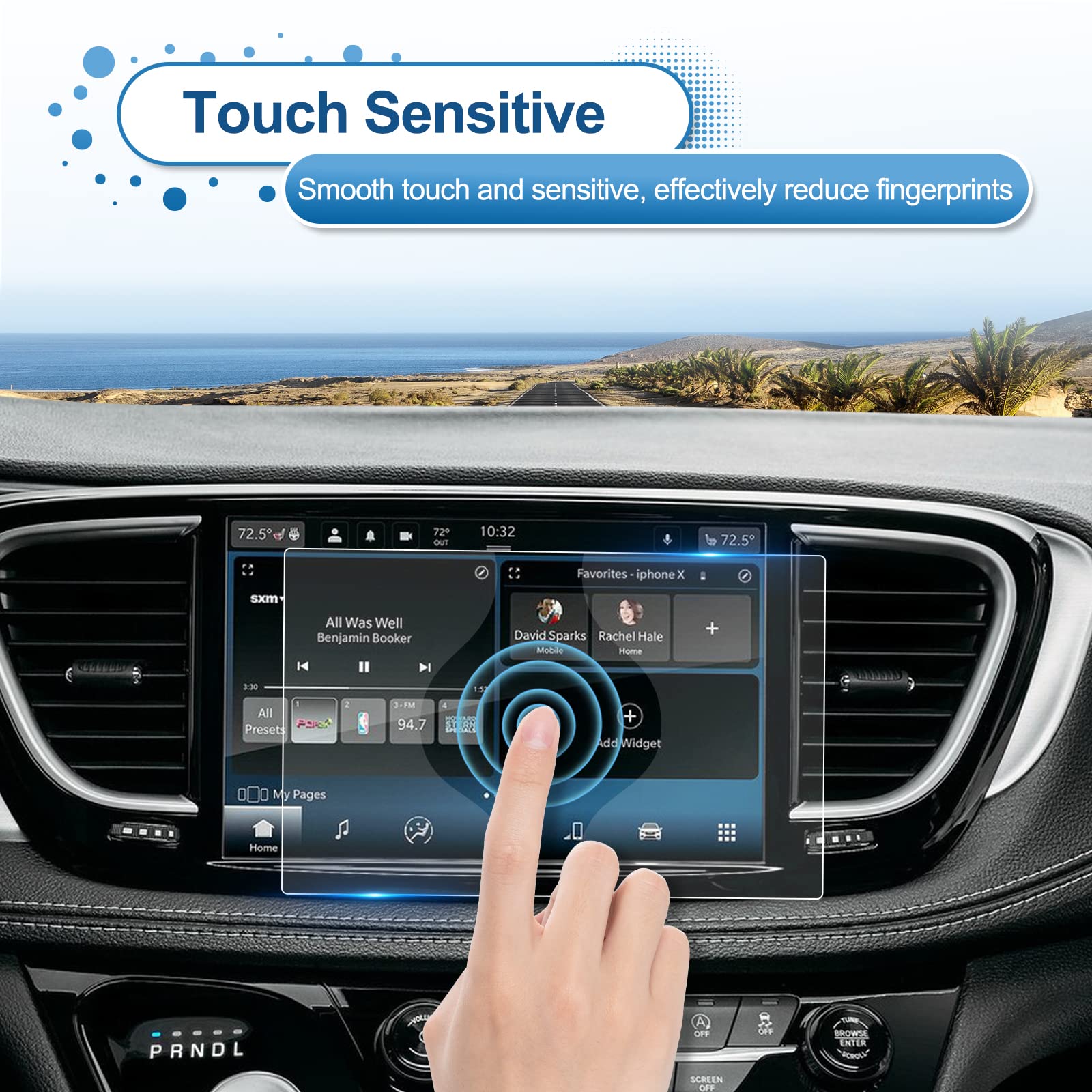 Coleya 2014 2015 2016 2017 2018 Grand Cherokee Screen Protector For Jeep Grand Cherokee 8.4 Inch Uconnect Touch Screen Tempered