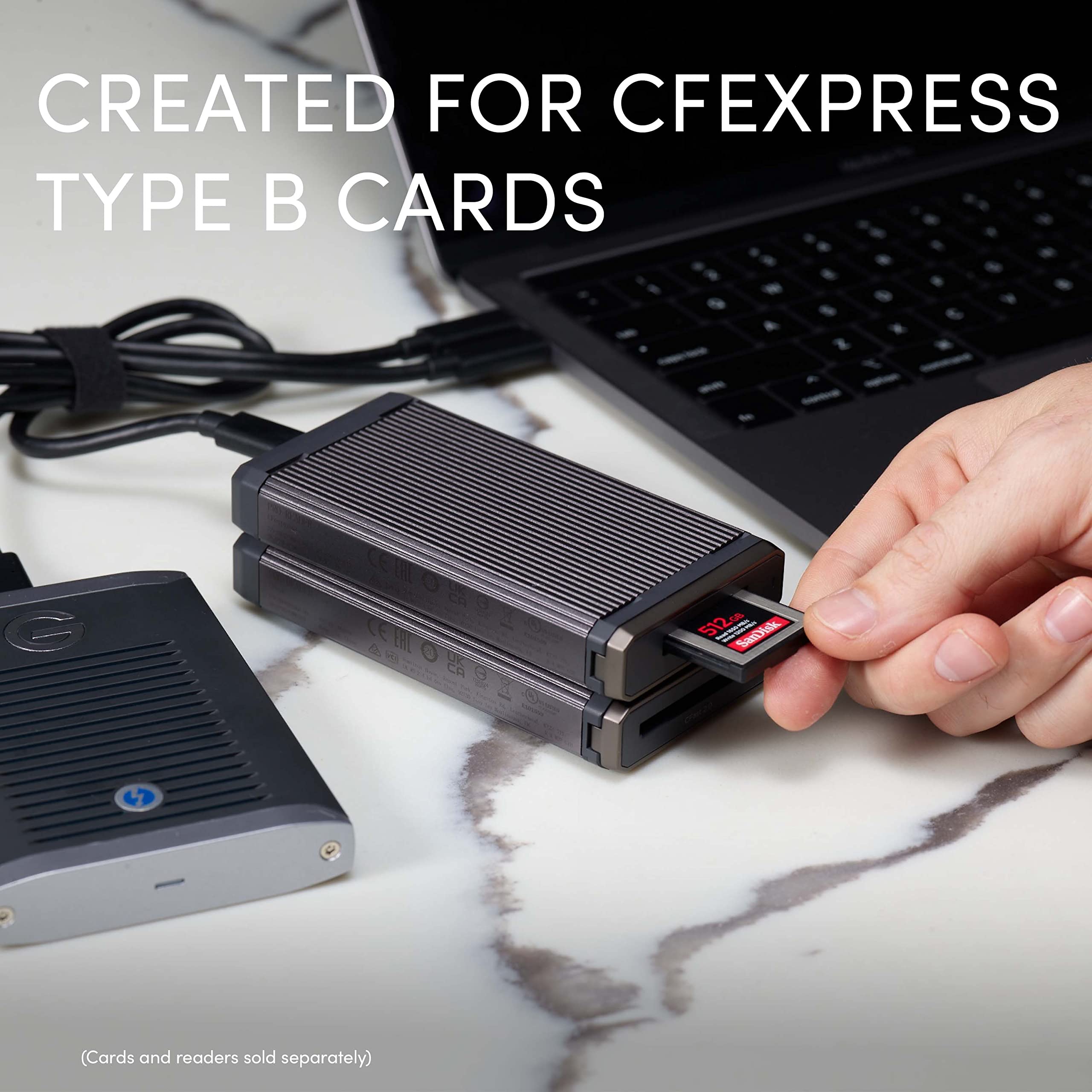 Sandisk Professional Pro Reader Cfexpress   High Performance Card Reader For Cfexpress Type B Cards, Usb C, 3.2 Gen 2   Sdpr1F8 0000 Gband