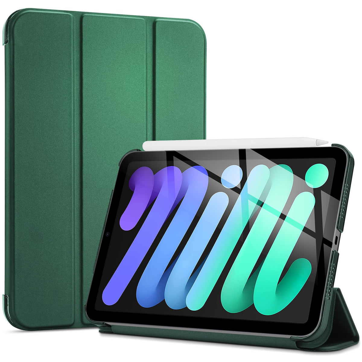 Procase Smart Case For Ipad Mini 7 A17 Pro 2024/Ipad Mini 6 2021 8.3 Inch Ipad Mini 7Th/6Th Gen Case, Hard Back Cover For Ipad Mini 8.3' 7Th Gen A2995/A2996/A2993/6Th Gen A2567 A2568 A2569  Green