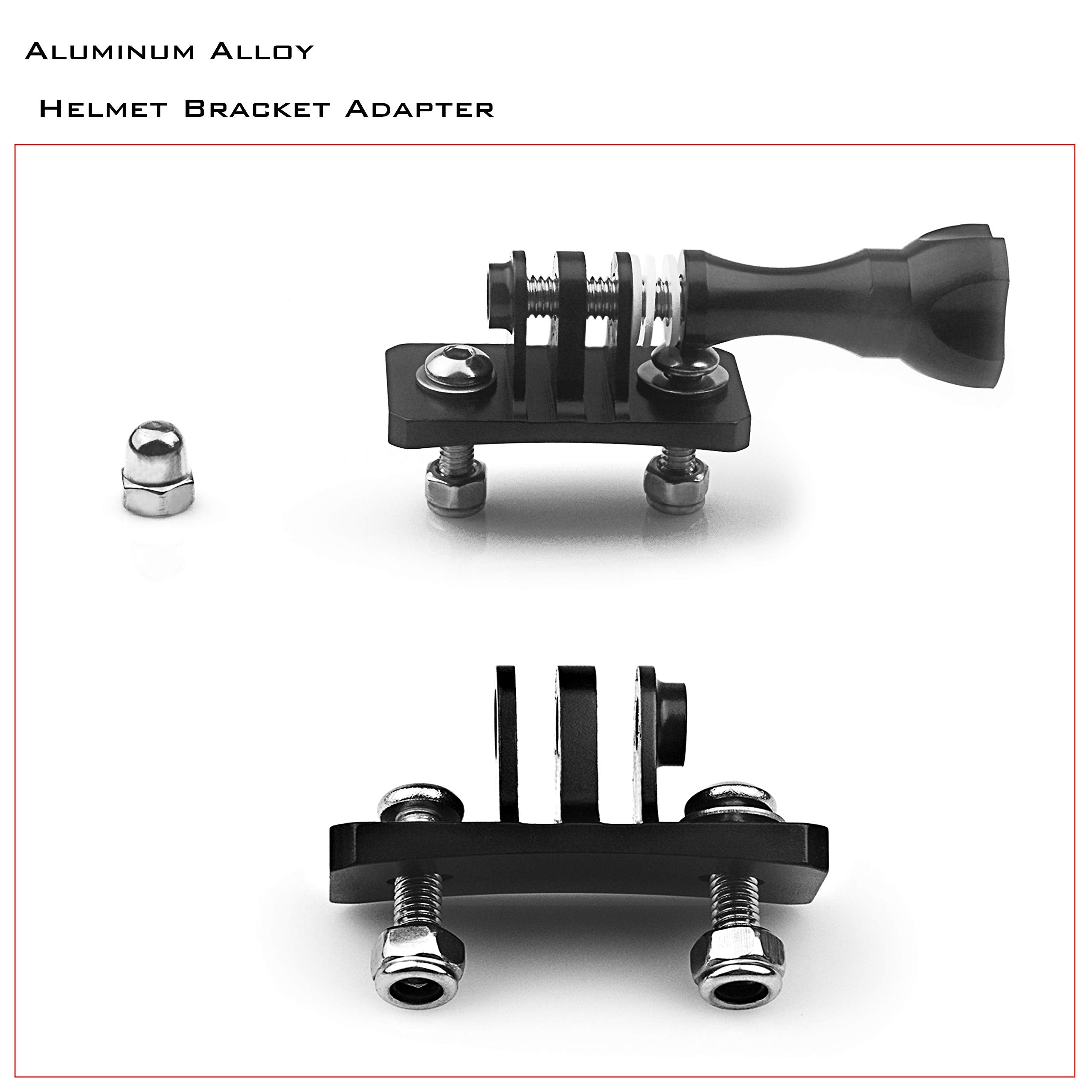 Universal Helmet Fixed Mounts, Camera Metal Bracket Adapter, Camera Accessories For Gopro Series Sport Camera/Skydiving Helmet With 1/4' Screw Adapter (Aluminum Alloy)