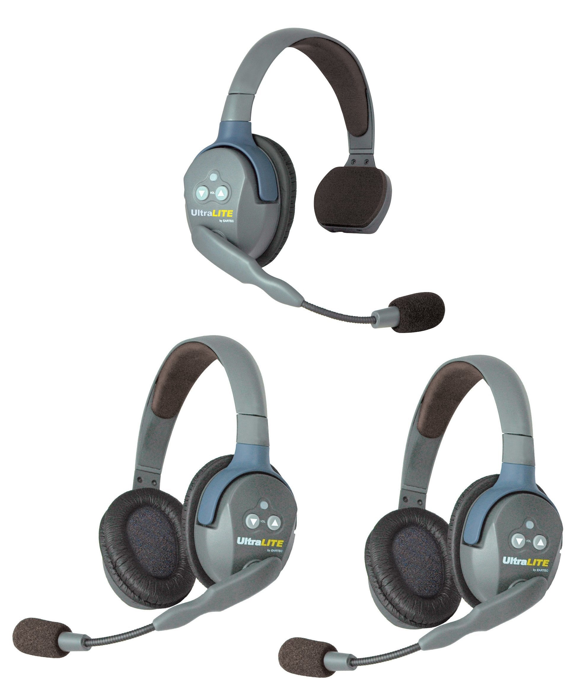 Eartec Ul312 Ultralite Hd 3 Person Full Duplex Wireless Intercom Headset Communication System, Single And Dual Ear Headsets, Up To 1000Ft Range, U.S. Company