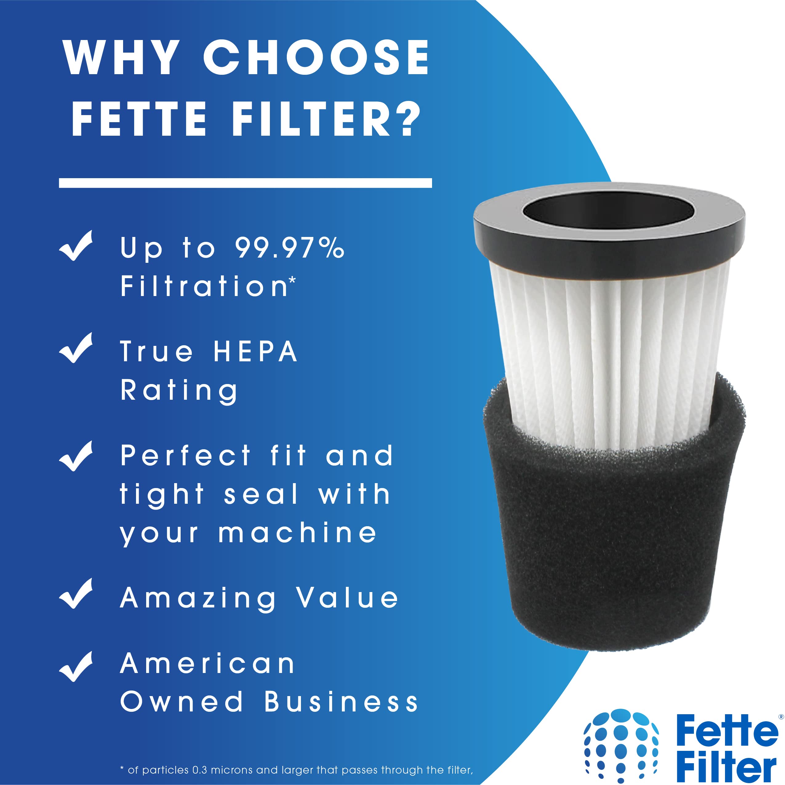 Fette Filter   F117 Replacement Vacuum Cleaner Filter With Compatible With Dirt Devil Handheld Vacuum Cleaner Models Sd20005Red,