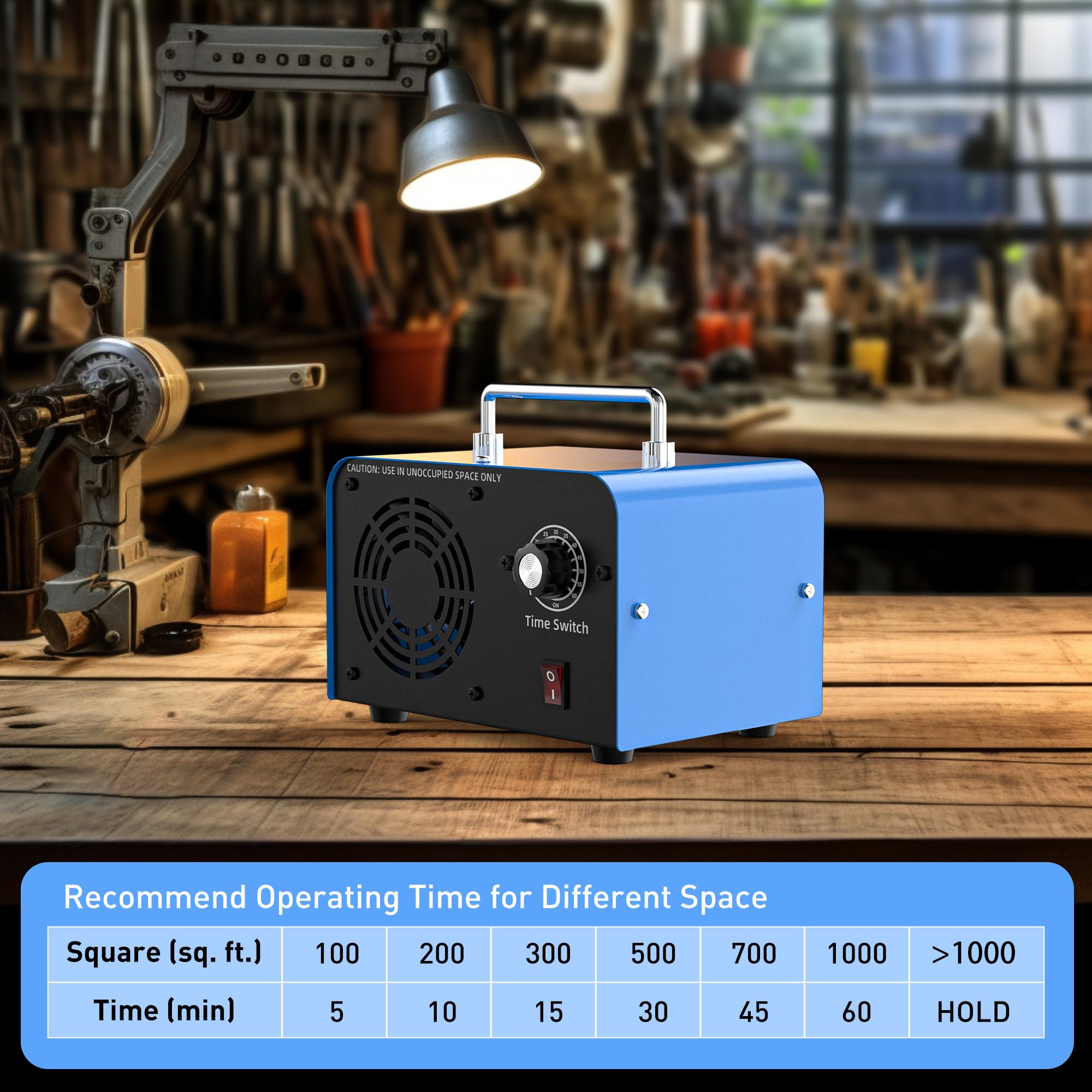 Aiikee Commercial Ozone Machine 10,000Mg/H, Industrial High Capacity Of Multipurpose Ozone Purifier With Carry Handle For Home,