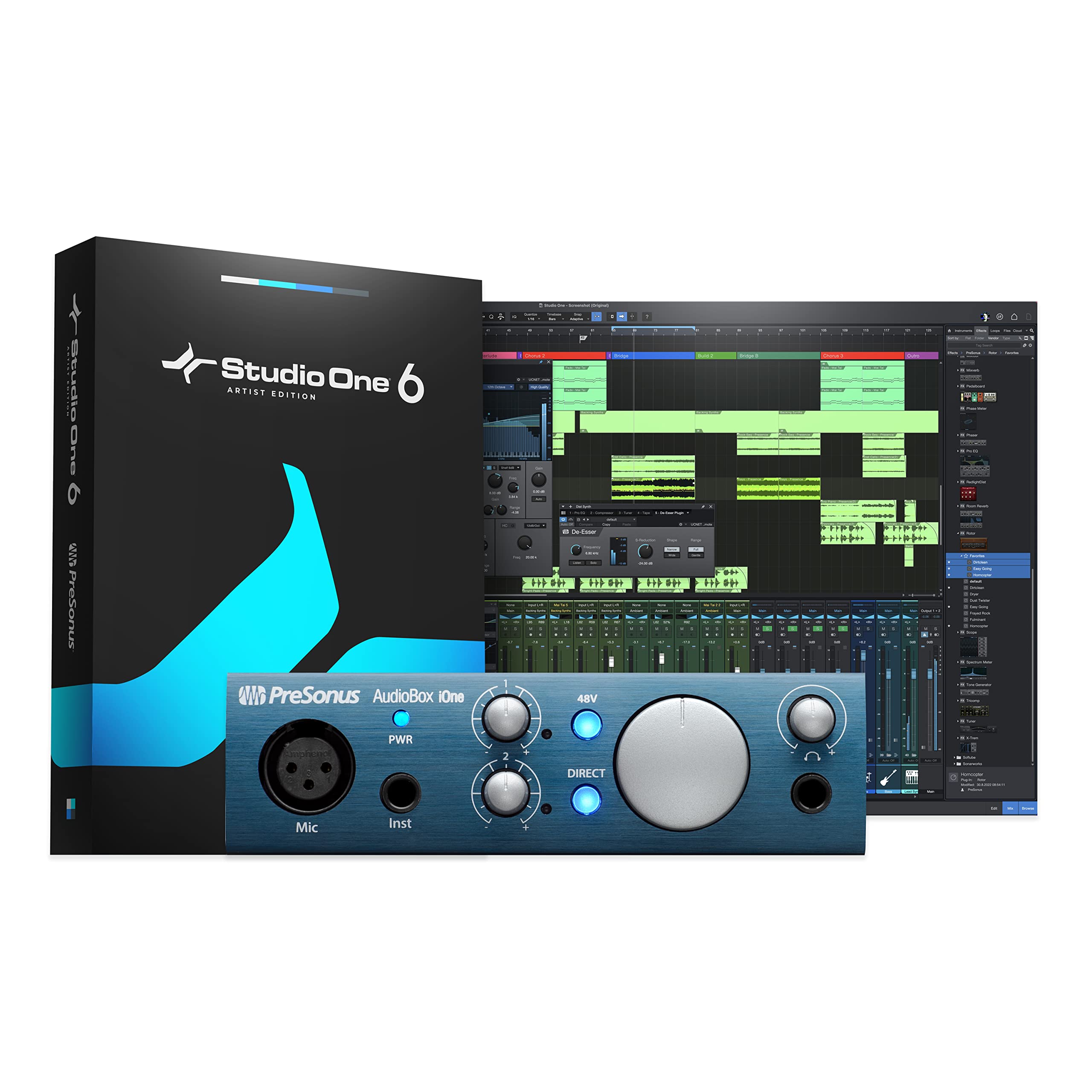 Presonus Audiobox Ione 2X2 Usb/Ipad Audio Interface With Studio One Artist And Ableton Live Lite Daw Recording Software