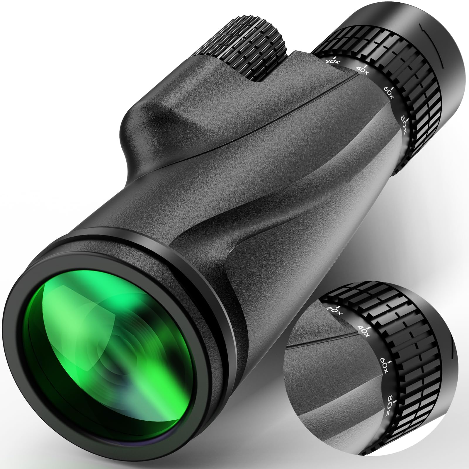 Monocular Telescope 80 x 100 High Powered Monoculars for Adults with Tripod, Monocular for Smartphone Suitable for Bird Watching
