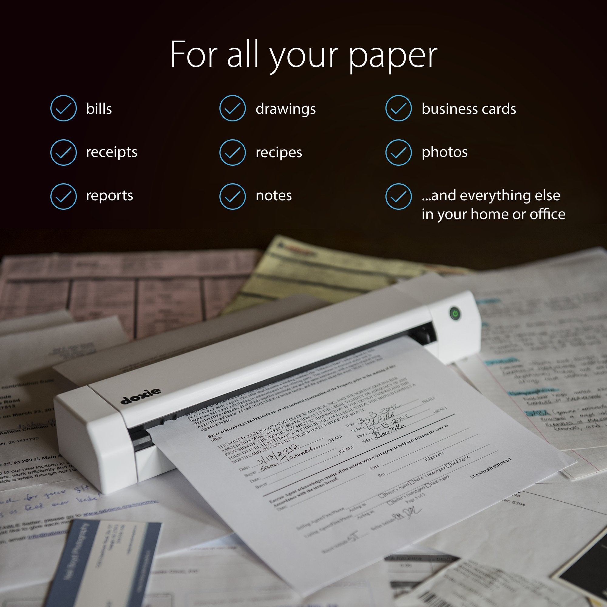 Doxie Go Se   The Intuitive Portable Document Scanner With Rechargeable Battery And Easy Software For Home, Office, Or Work From Home
