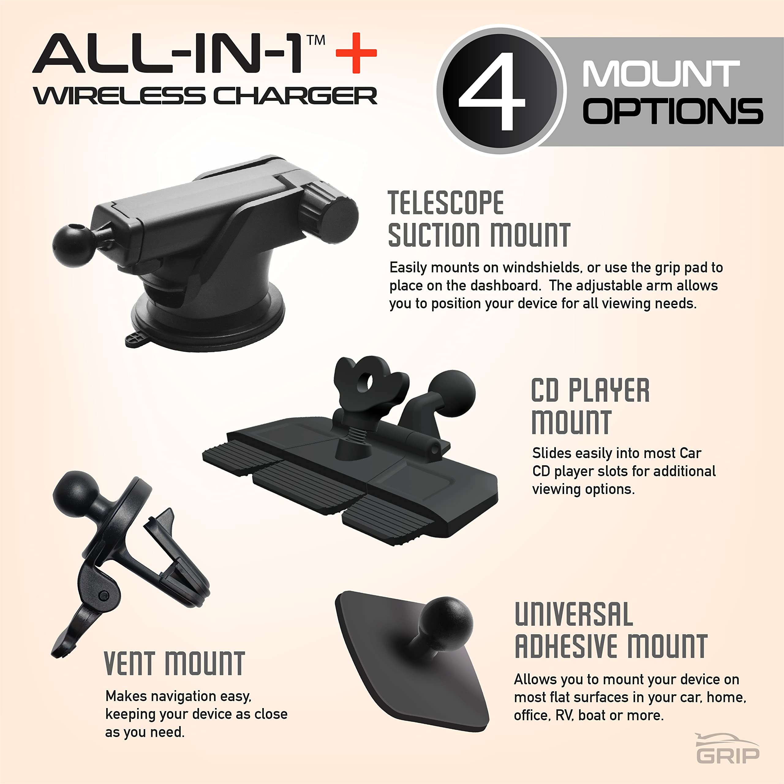 Verizon Wireless Charging Car Mount,Automatic Sensor Car Phone Holder,10W Qi Fast Charging Auto Clamping Mount, Dash For Iphone 11/11 Pro/11 Pro Max/Xs Max/Xs/Xr/X/8/8+, Samsung S10/S10+/S9/S9+/S8/S8+