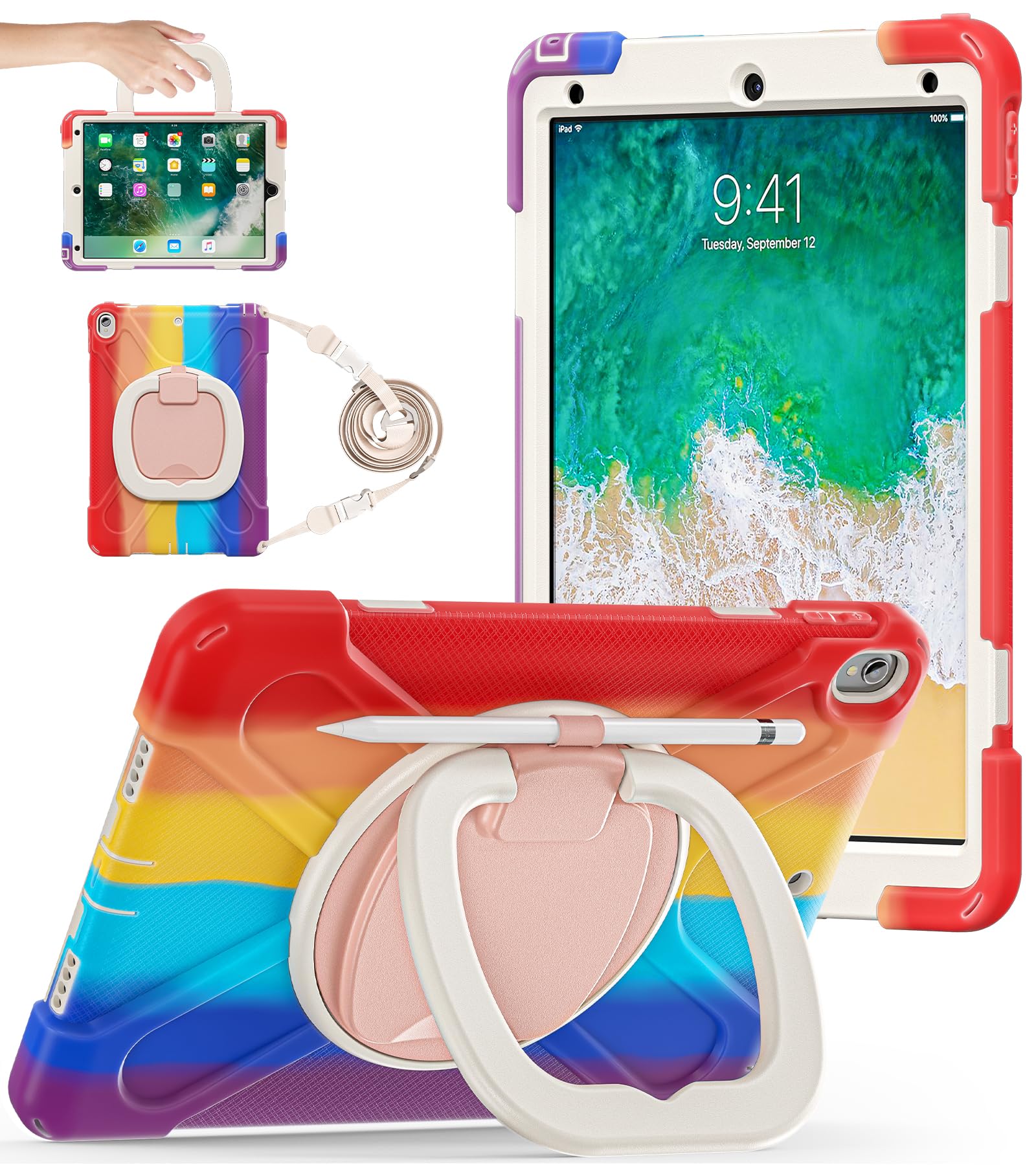 BATYUE 10.5 inch Case for ipad Air 3rd Generation 2019/ ipad pro 10.5 2017 Released;Rugged Heavy Duty Protective Cover with Penc