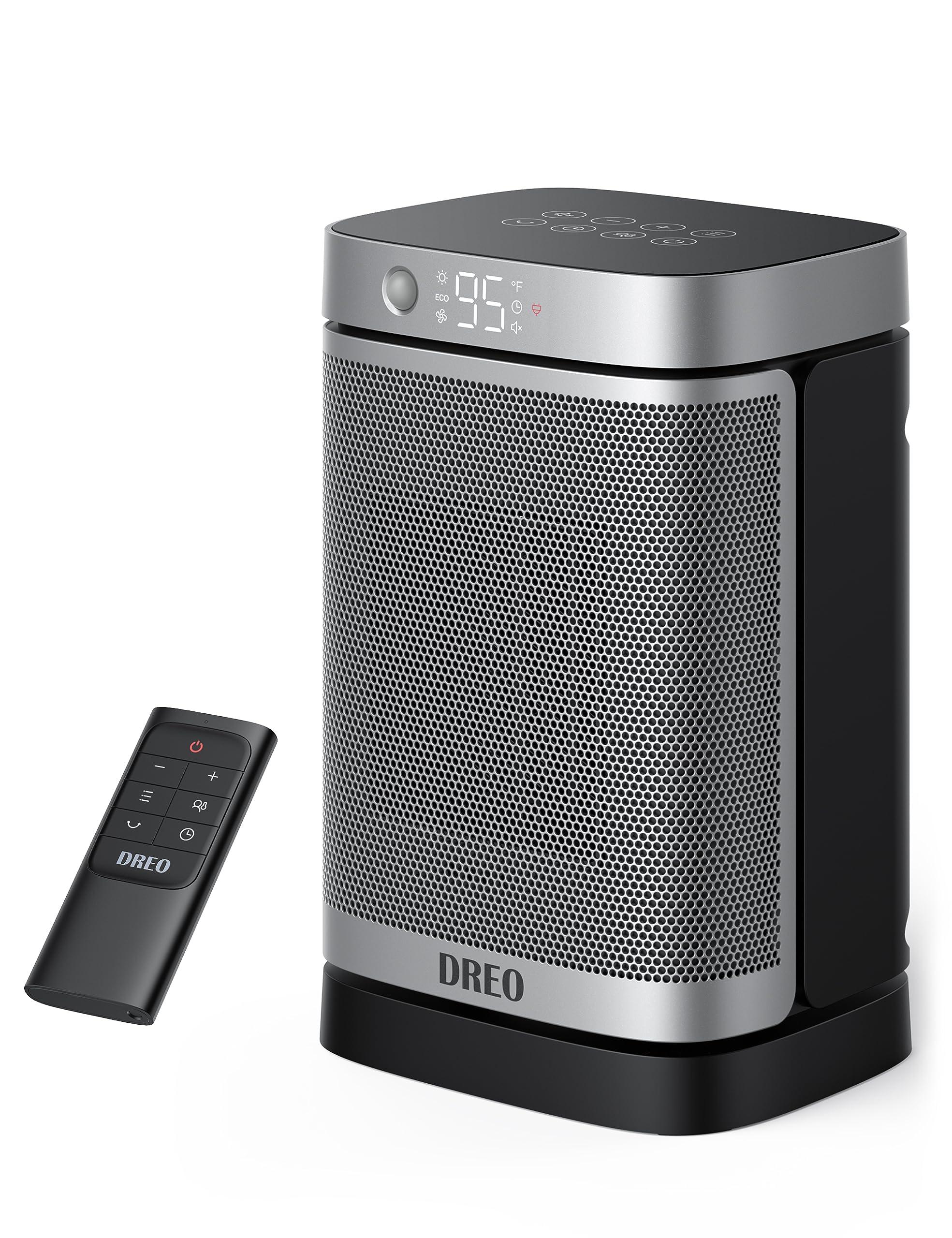 Dreo Space Heater with Motion Sensor, 2022 Upgraded 1500W Electric Heater with 70 Oscillating, Digital Thermostat, Remote Contro