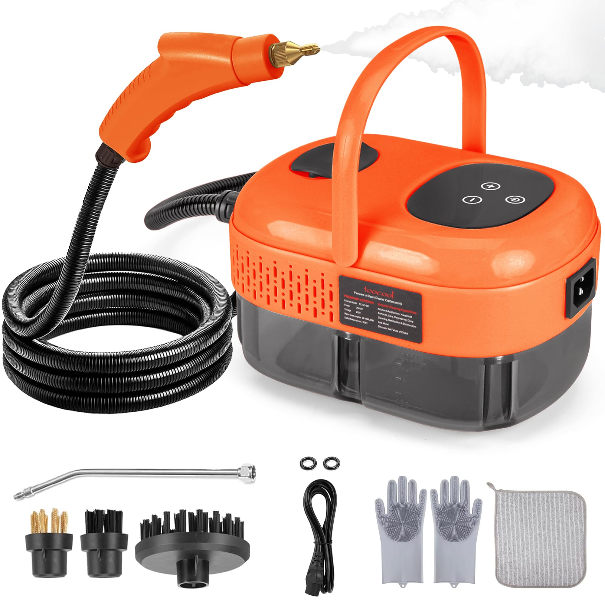 Yshunlai Handheld Steam Cleaner, 2500W High Pressure Steamer For Cleaning, Multi Purpose Steam Cleaning Machine For Home, Portab