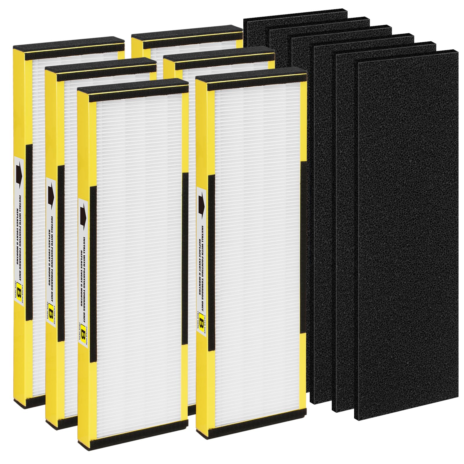 Fcfmy 6 Packs Flt4825 H13 True Hepa Replacement Filter B Compatible With G Guardian Technologies Air Cleaner Purifier Ac4300Bptc