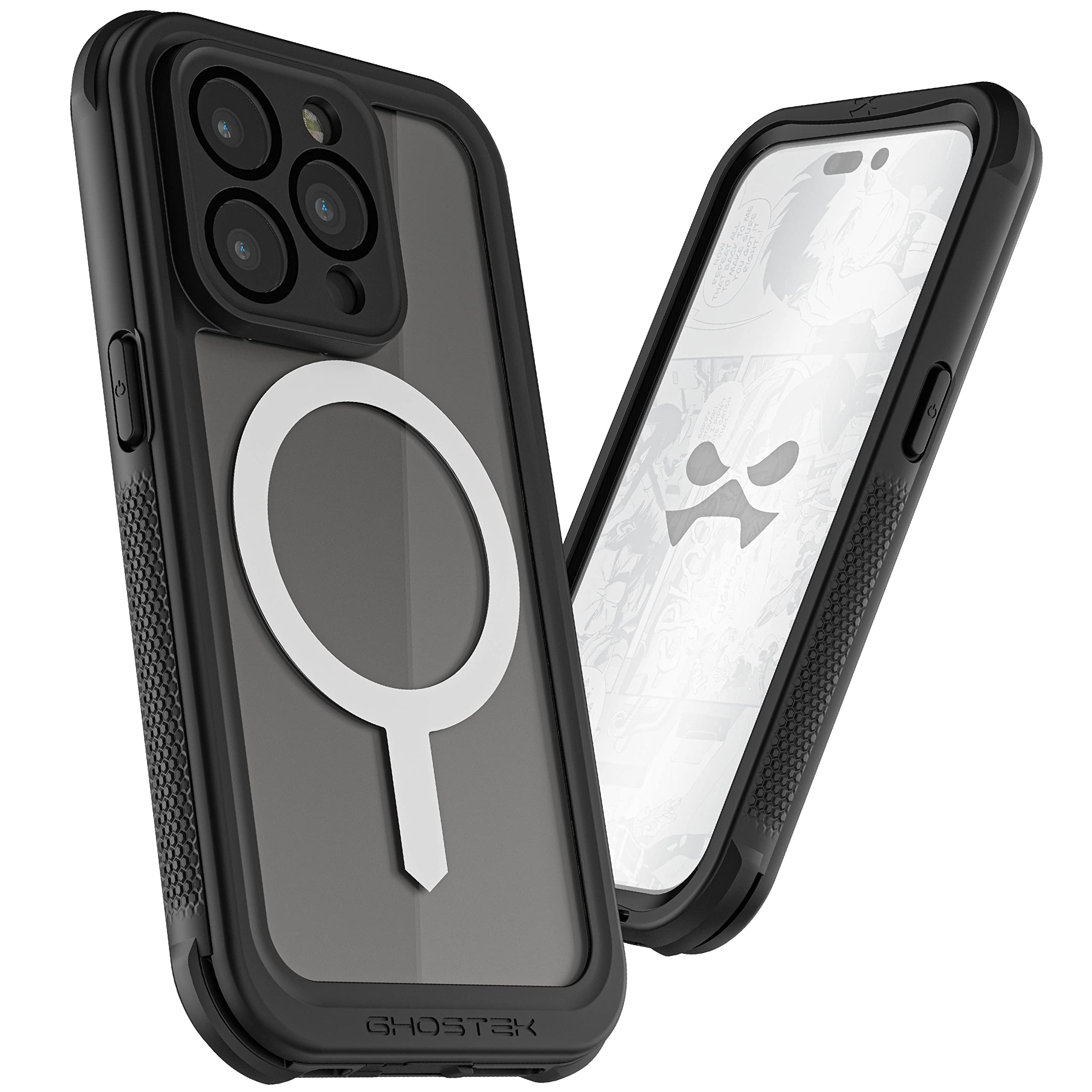 Ghostek Nautical Waterproof Iphone 14 Pro Case With Screen Protector, Belt Clip, Magsafe Built-In Shockproof Bumper Heavy Duty F