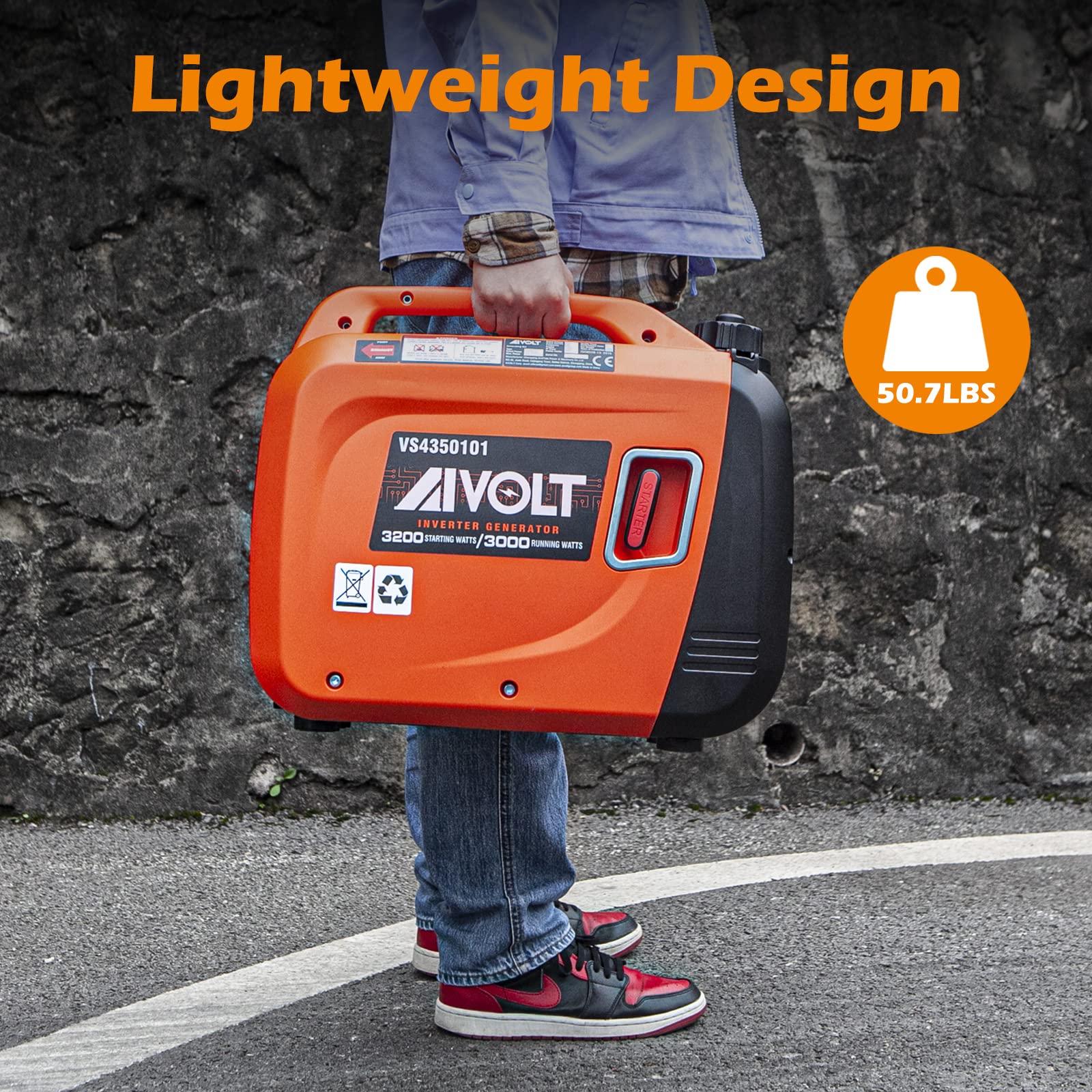 Aivolt Inverter Generator 4300W Gas Powered Portable Generator Super Quiet Outdoor Generator Rv Ready For Camping Tools And Home