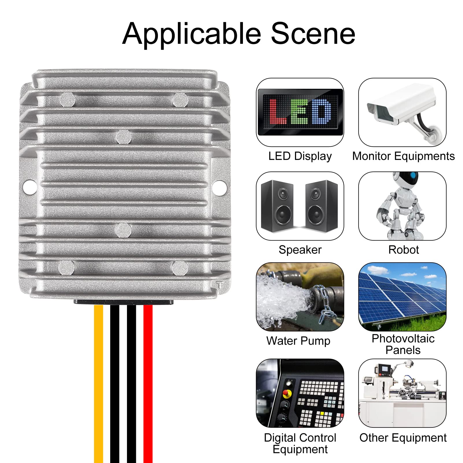 Aediko Dc Voltage Reducer Converter Dc 8V 40V To 12V 10A 120W Reducer Power Converter Waterproof Regulator Module Transformer Fo
