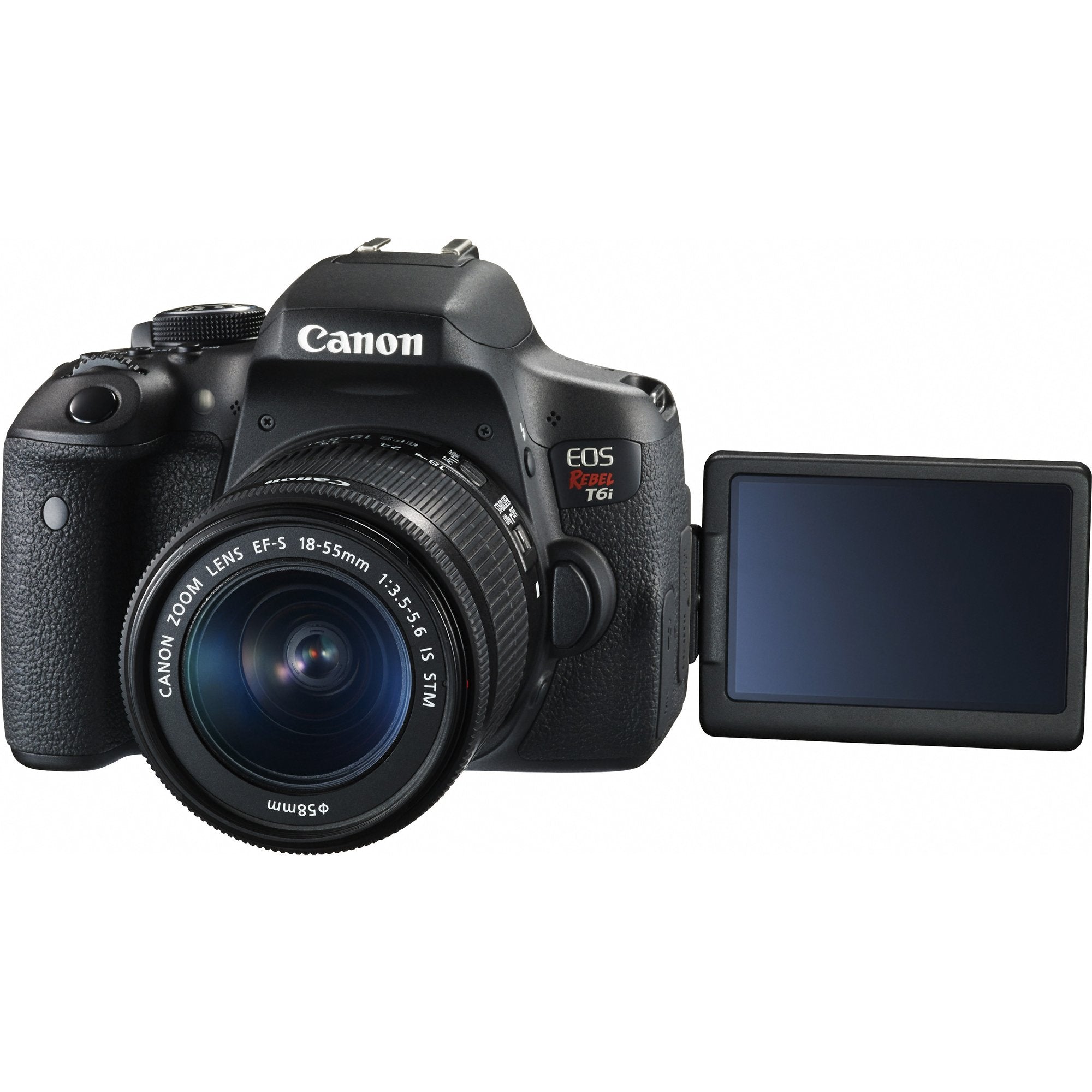 Canon EOS Rebel T6i Digital SLR with EF S 18 55mm is STM Lens   Wi Fi Enabled