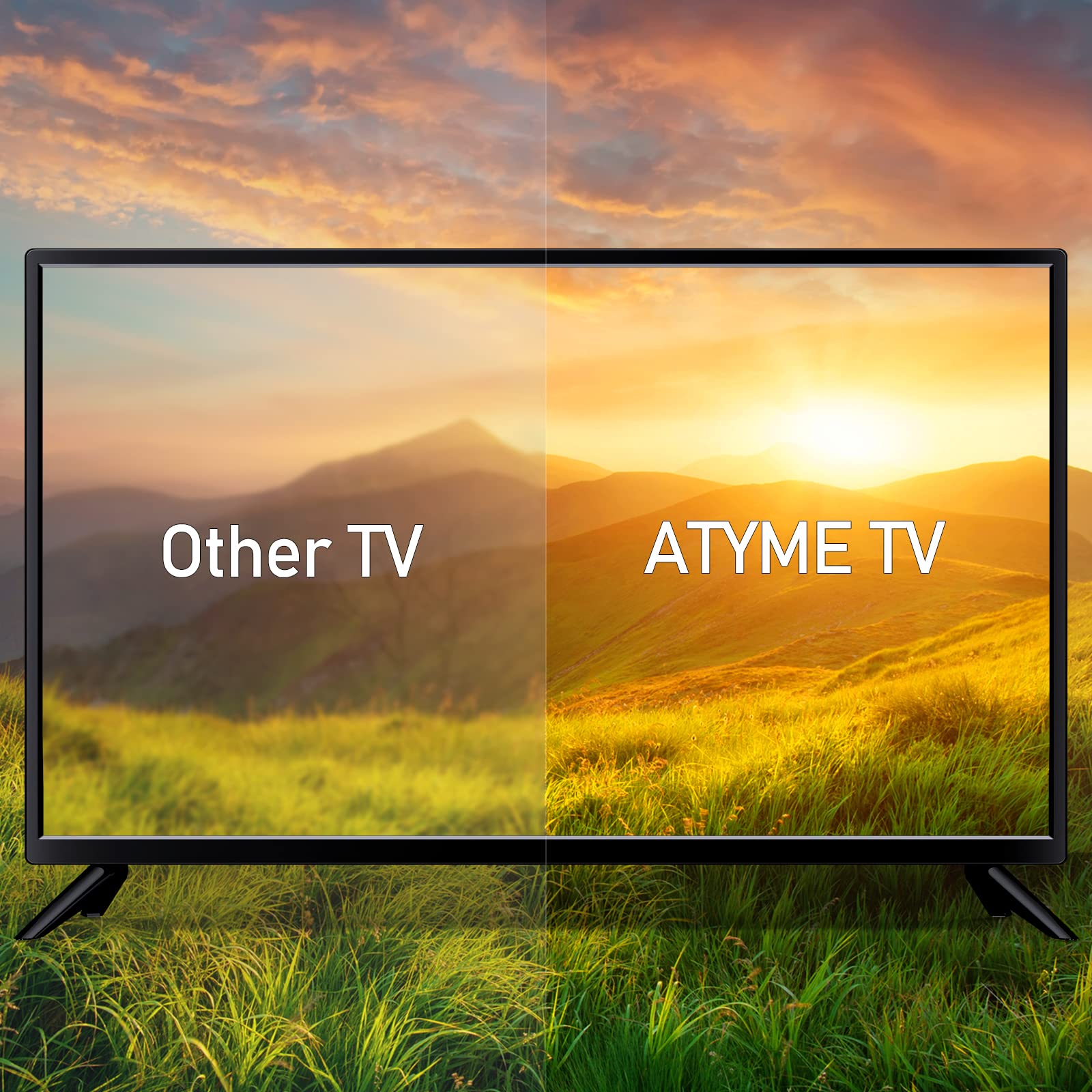 Atyme 320Am5Dvd, 32 Inch Class, 60Hz, 720P Hd Led Tv Flat Dvd Combo Tv,1*Usb,2* Hdmi,1*Vga, Build In Dvd Player Dual Channel 8W