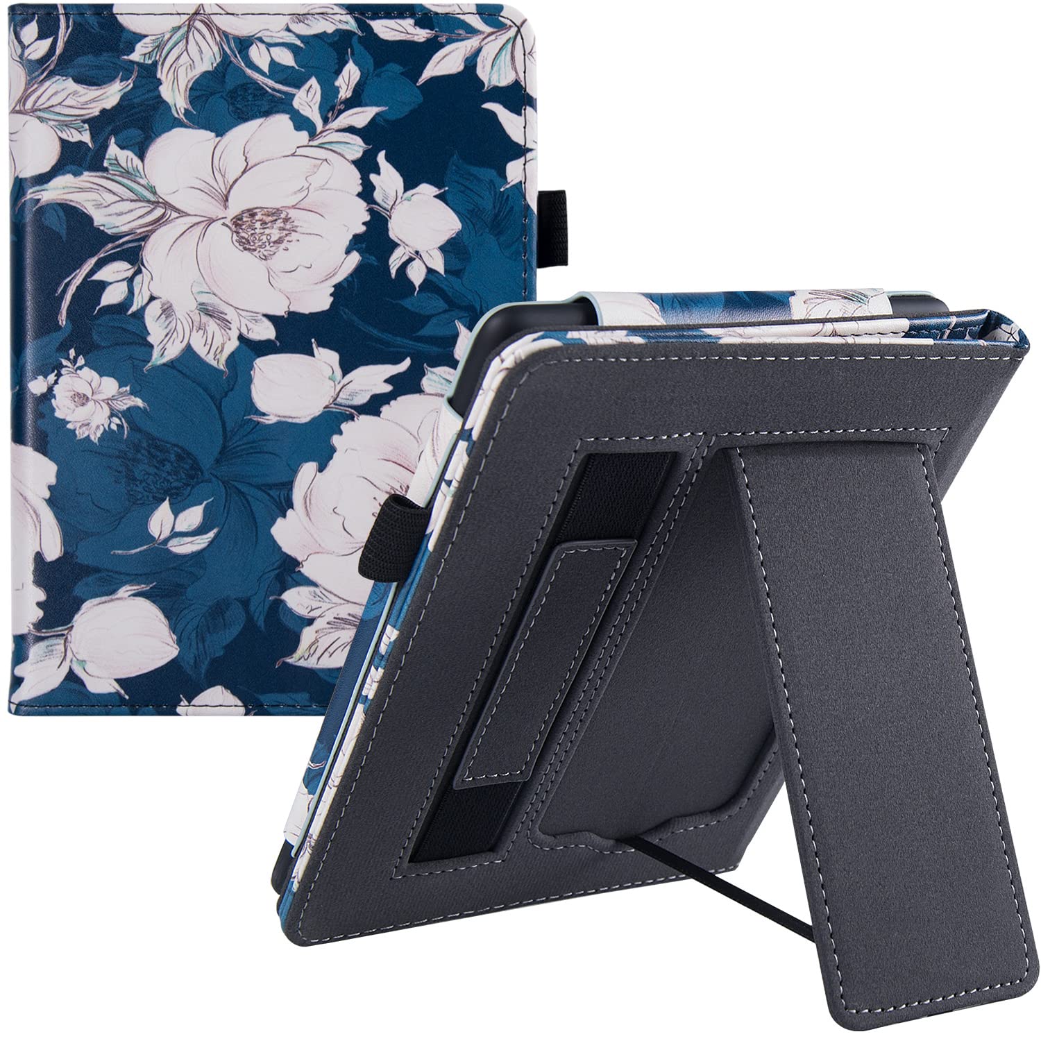 BOZHUORUI Stand Case for 6.8 Kindle Paperwhite (11th Generation - 2021) and Kindle Paperwhite Signature Edition - PU Leather Fol