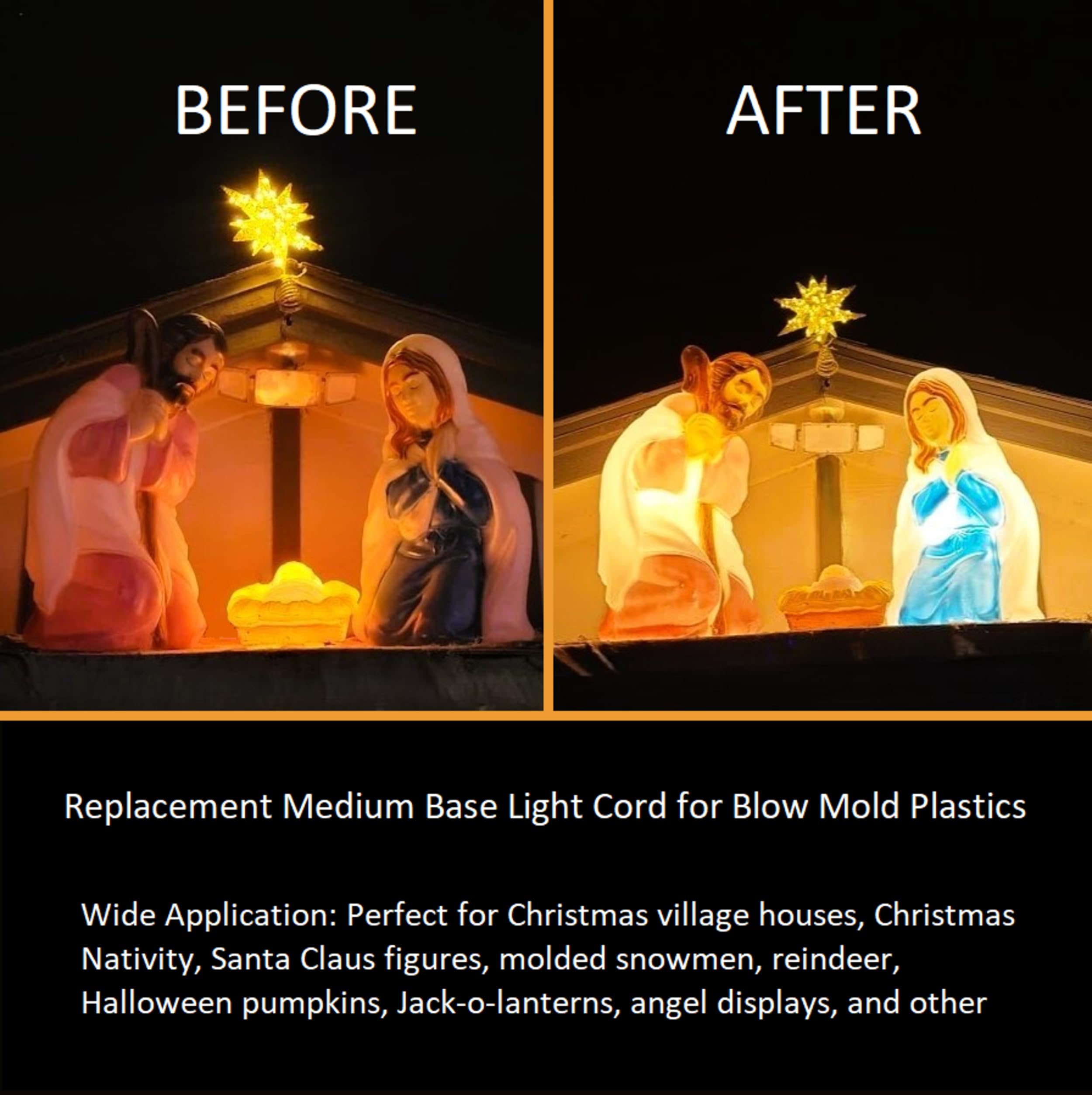 3.5    General Foam Mb48 Replacement Medium Base Light Cord For Blow Mold Plastics For Halloween And Christmas