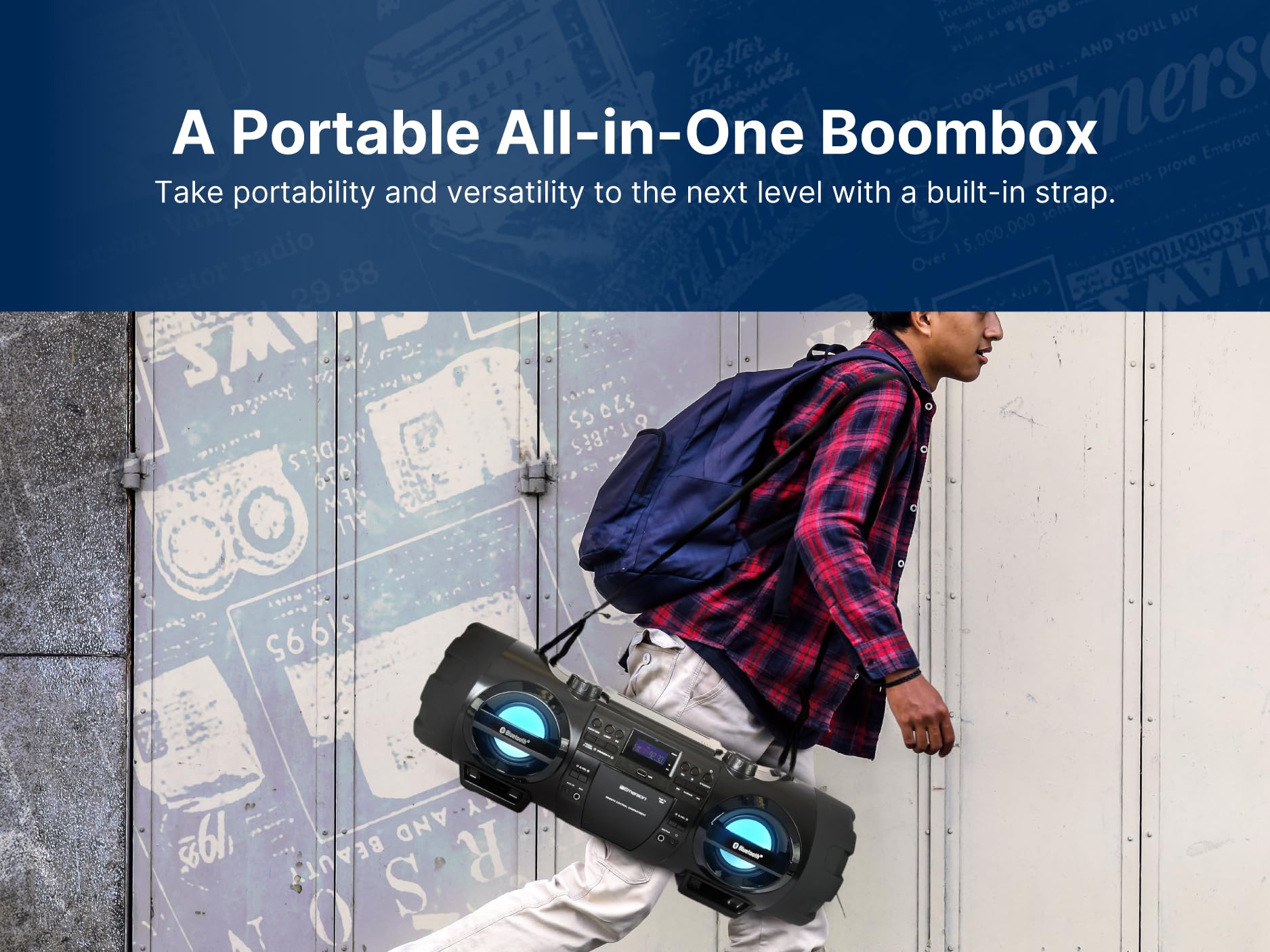 Naxa Electronics Npb 262 Mp3/Cd Bass Reflex Boombox And Pa System With Bluetooth