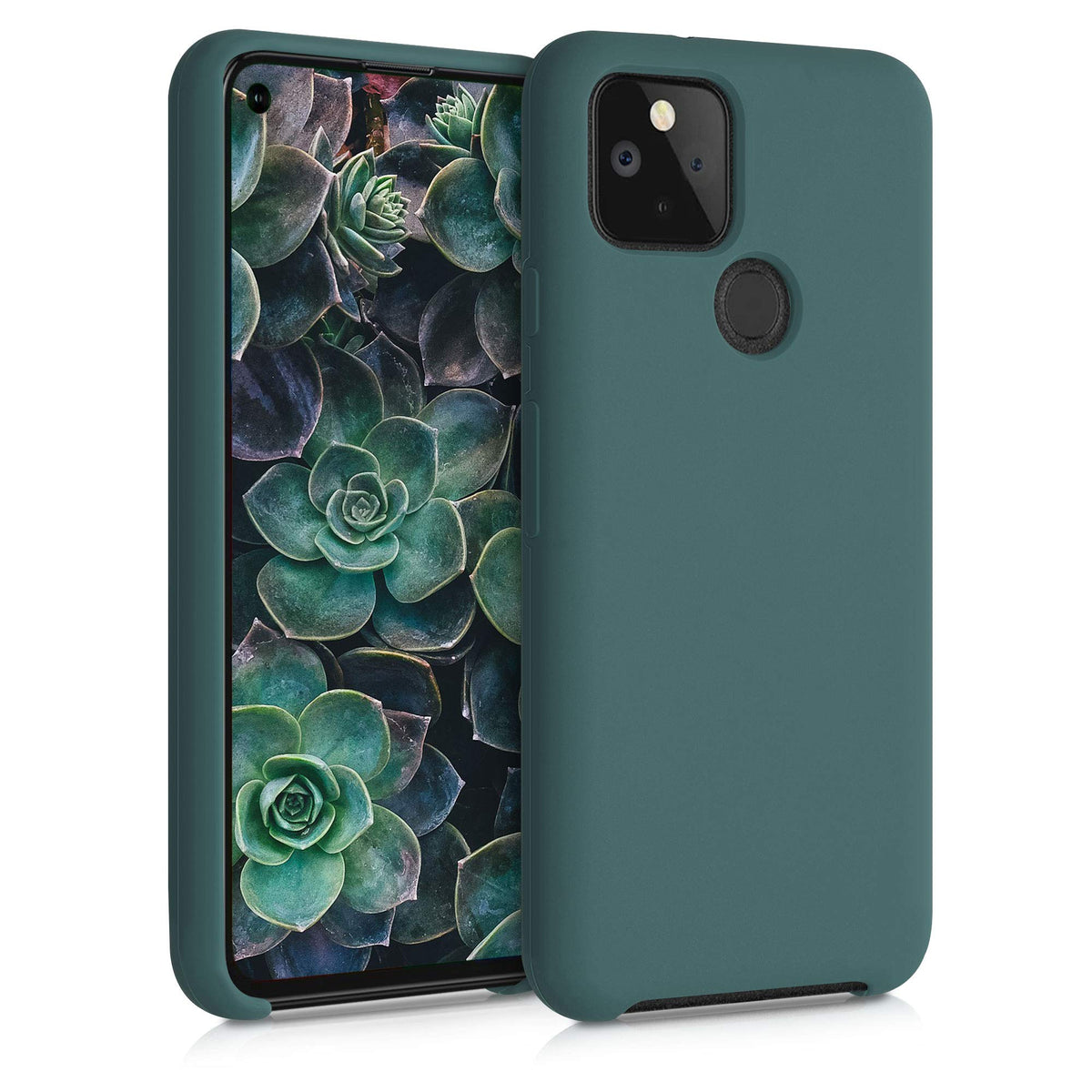 Kwmobile Case Compatible With Google Pixel 5 Case   Tpu Silicone Phone Cover With Soft Finish   Blue Green