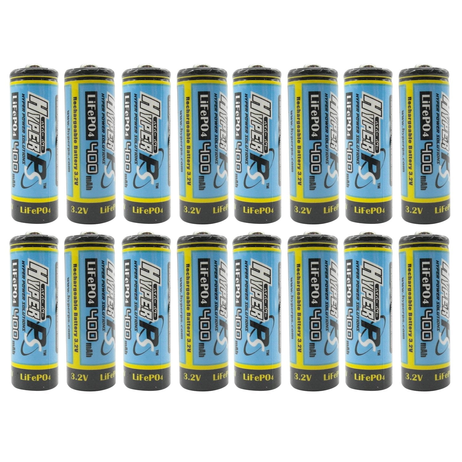 (16 Pack) Hyperps 3.2V Lifepo4 14430 (14 X 43Mm) 400Mah Rechargeable Battery For Solar Panel Light, Tooth Brush, Shaver, Flashli