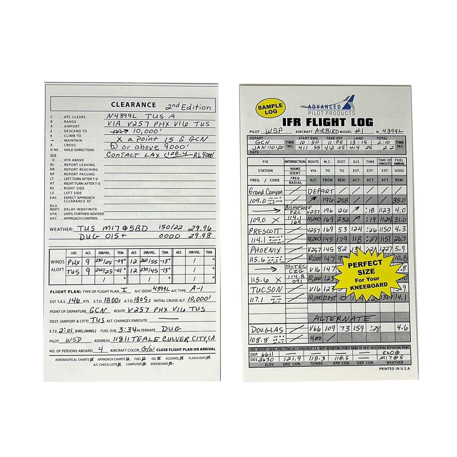 Advanced Pilot Products Ifr Flight Log Pad