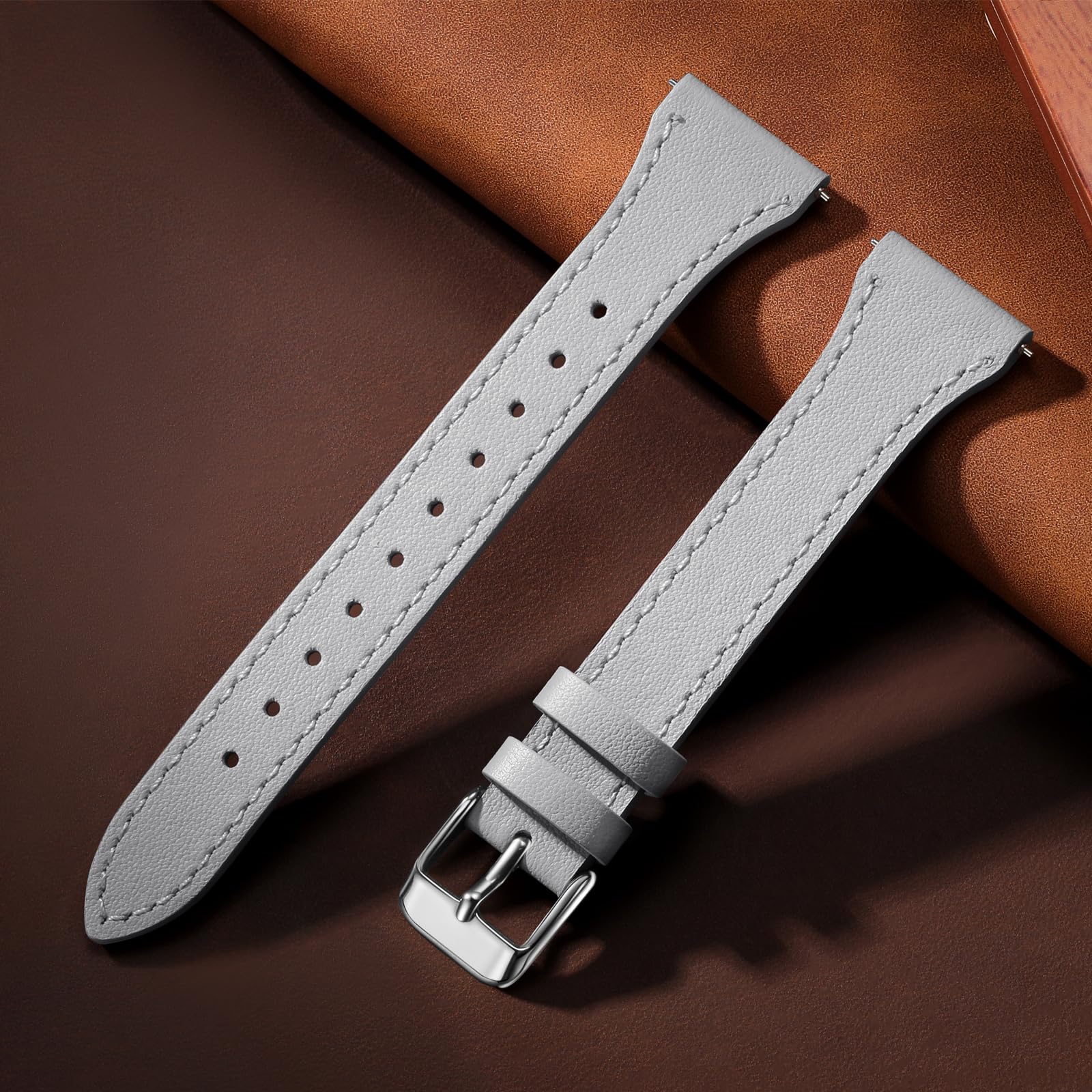 Geak Slim Leather Bands Compatible With Samsung Galaxy Watch 7 Band 40Mm 44Mm/Watch 6 5 4 Band 40Mm 44Mm/Galaxy Watch Active 2,