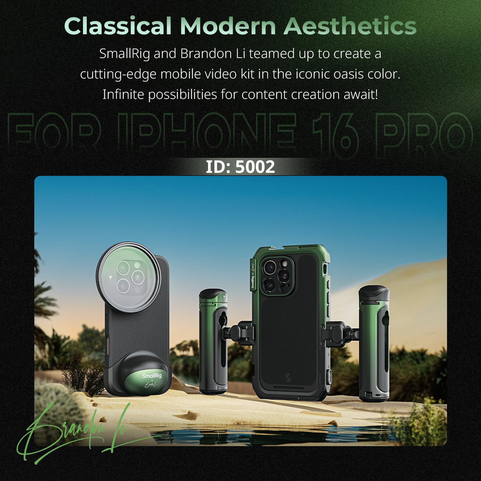 Smallrig X Brandon Li Mobile Video Kit For Iphone 16 Pro, Phone Cage With Filmov Lightweight Phone Case Kit, Rotatable Wireless