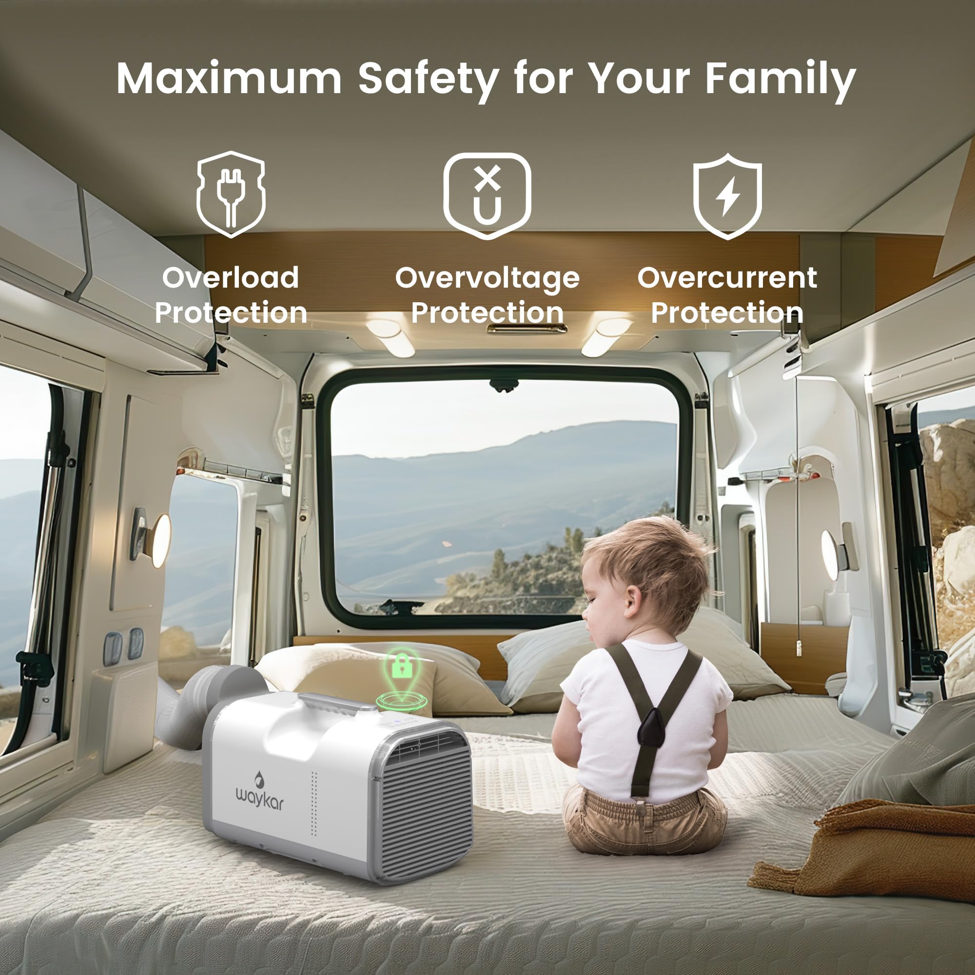 Waykar 4500 Btu Tent Air Conditioner - Portable Air Conditioner With Cooling, Dehumidifying & Fan Functions, Covers Up To 130 Sq