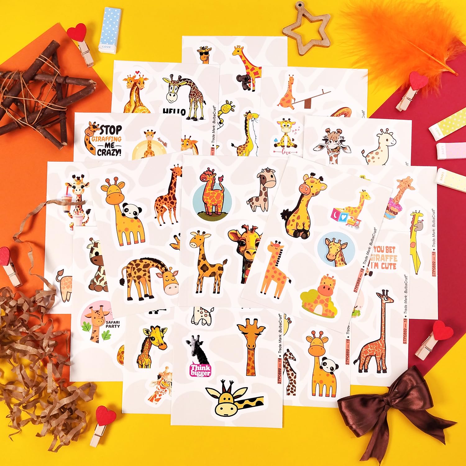 Giraffe Stickers For Water Bottle, Scrapbooking, Laptop Decals   Giraffe Party Favors, Decorations   Giraffe Stuff, Giraffe Item