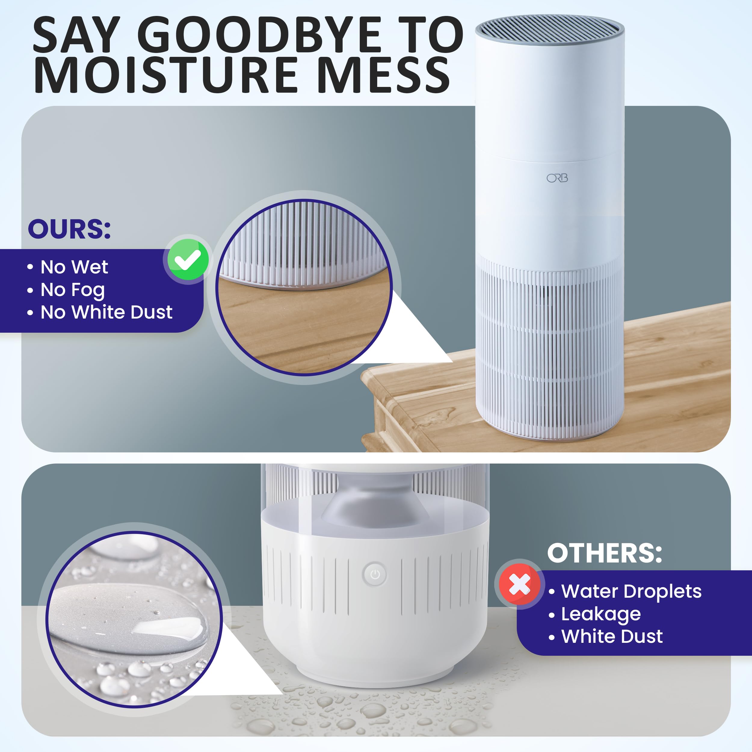 Air Purifier And Humidifier Combo,Air Purifier For Home Bedroom, Remove Dust Smoke Odor Pollen Pet Dander Allergies, Quiet, Auto