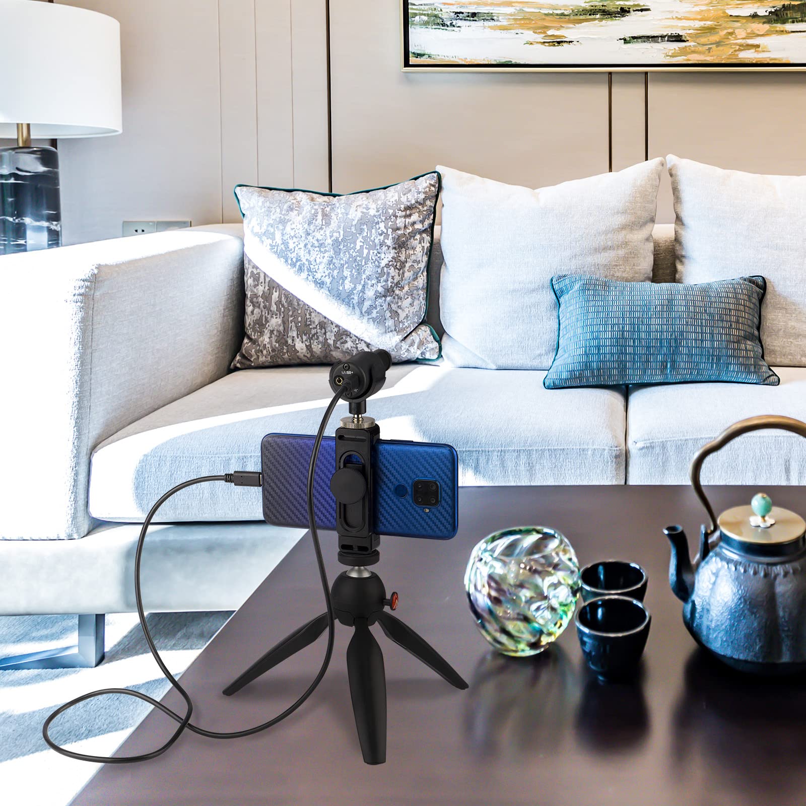 Geekria For Creators Usb-C To Micro Usb Microphone Cable, Compatible With Shure Mv7, Mv88+, Mv5, Mv51, Mvi, Replacement Mic Cord