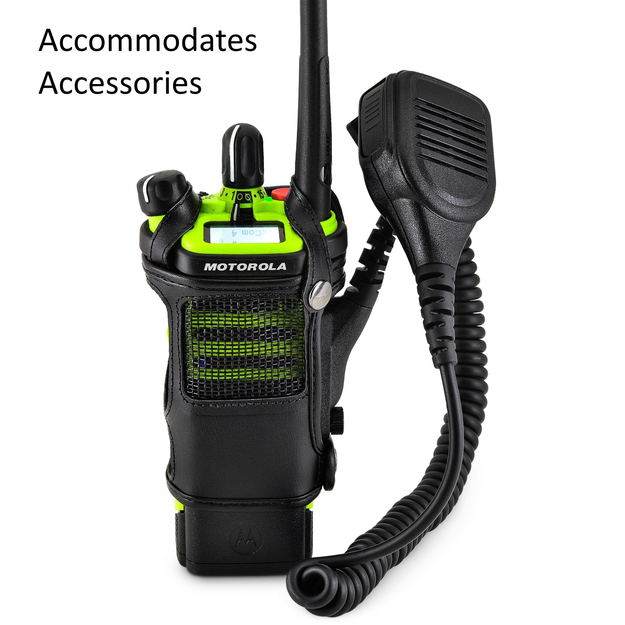 Turtleback Radio Holster For Motorola Apx6000Xe   Durable Leather Radio Holster With Heavy Duty Ratcheting 2.25'' Belt Loop   Al