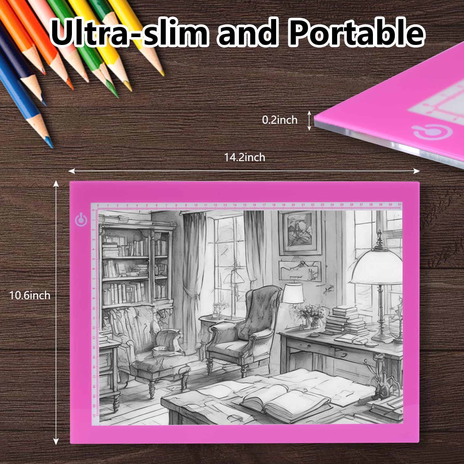 Light Pad Drawing A4 Tracing Light Table Nxentc Led Copy Board Ultra Thin Display Pad Brightness Adjustable Stencil Artist Art T