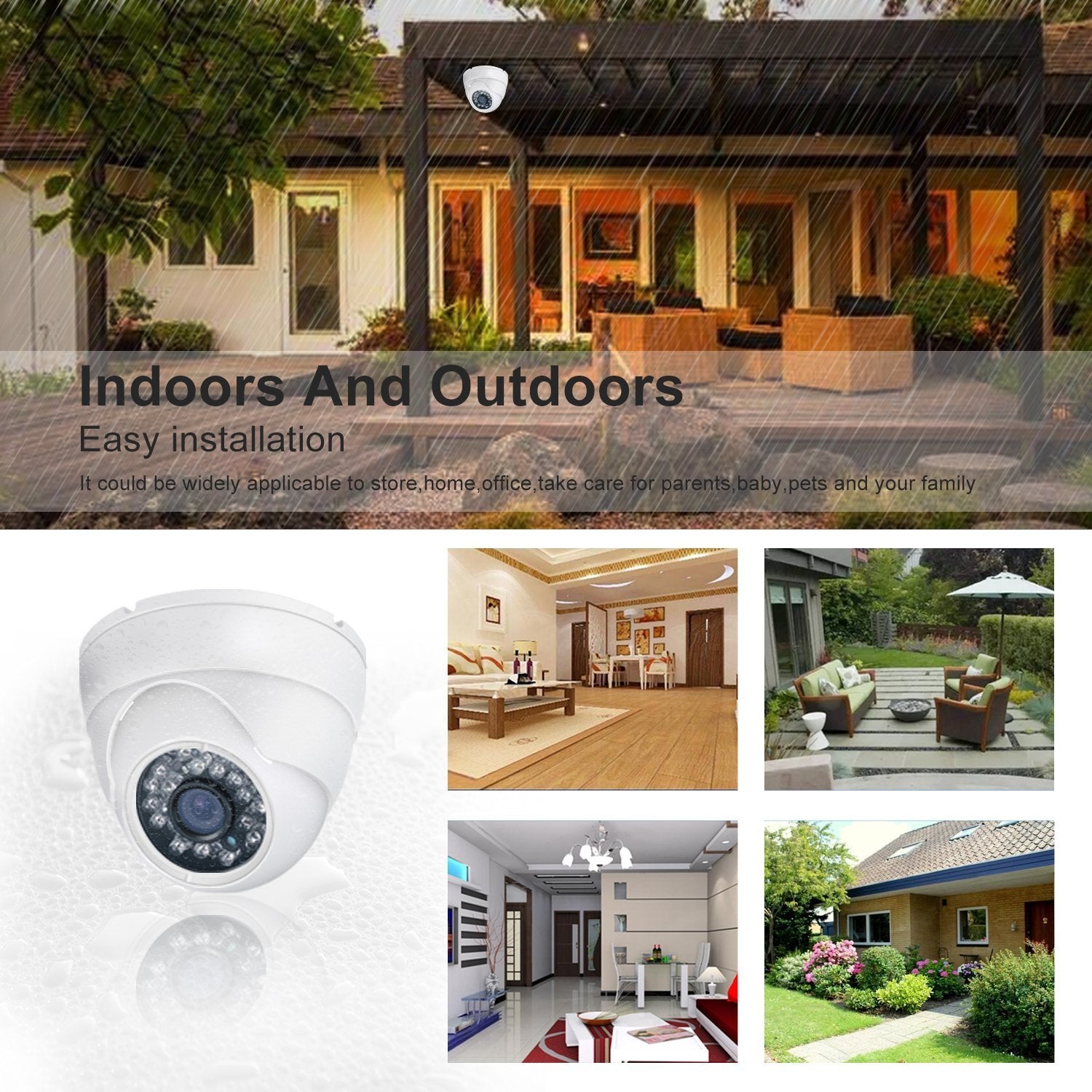 2Mp 1080P 180 Degree Surveillance Cctv Security Camera Fisheye Outdoor Analog Tvi Camera (Quadbrid 4 In1 Hd Cvi/Tvi/Ahd/Bnc), 30