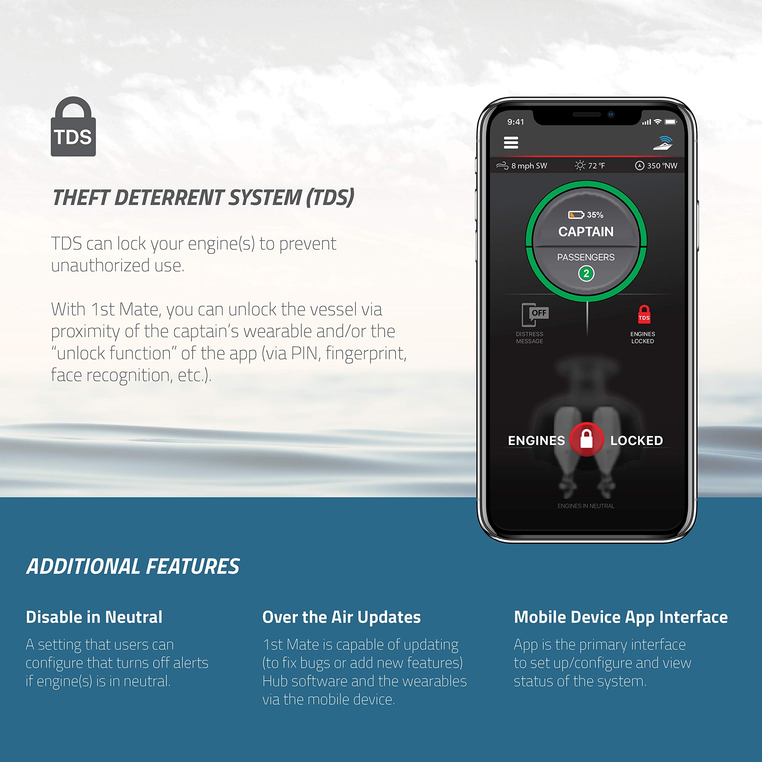 Marine Safety And Security System Kit - All Leading Engine Brands - Single Engine - 8M6007939