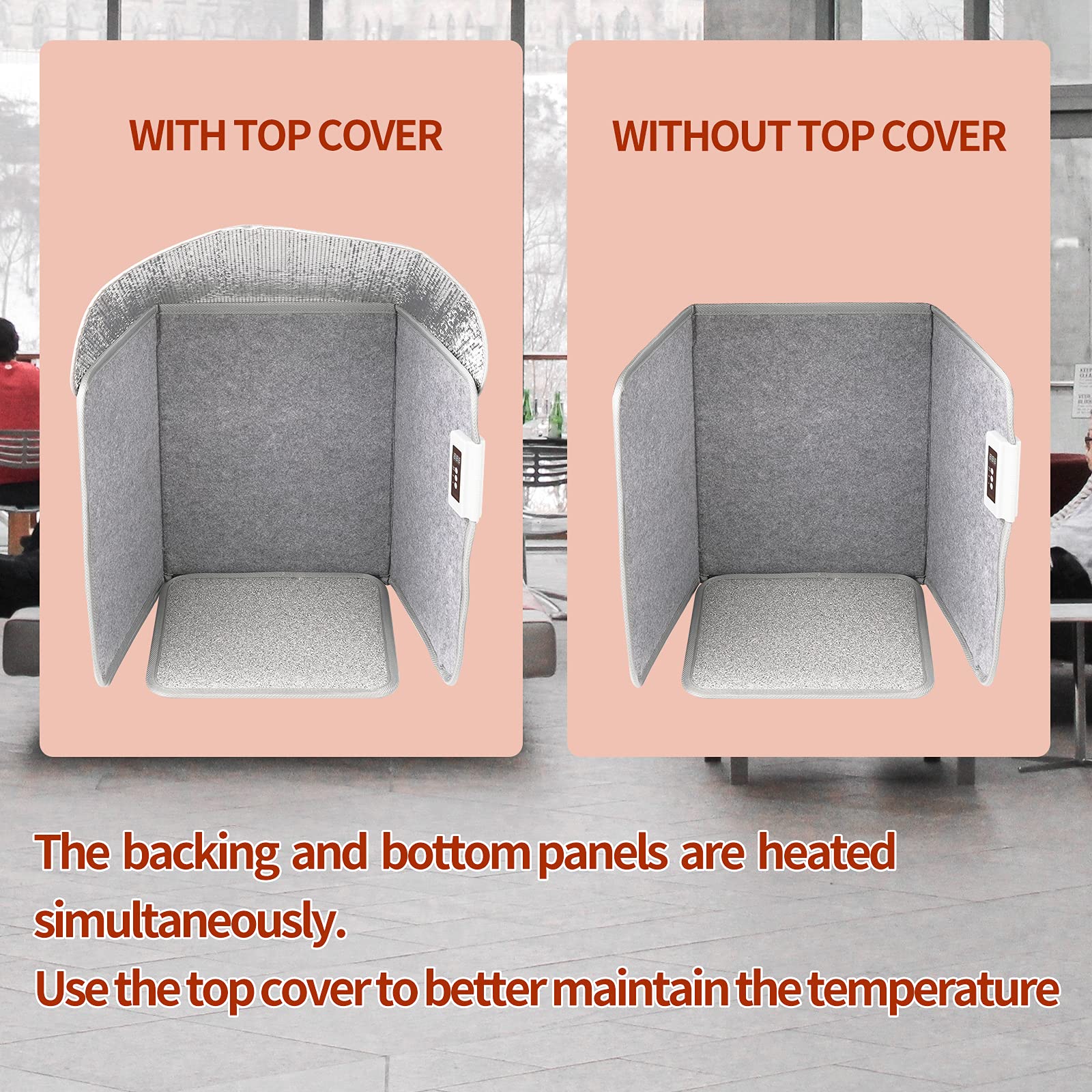 Maxcom Portable Electric Space Heater With Timer, Extra Warmth For Legs, Ankles, Feet   Foldable & Portable & Quiet Heating   Fo