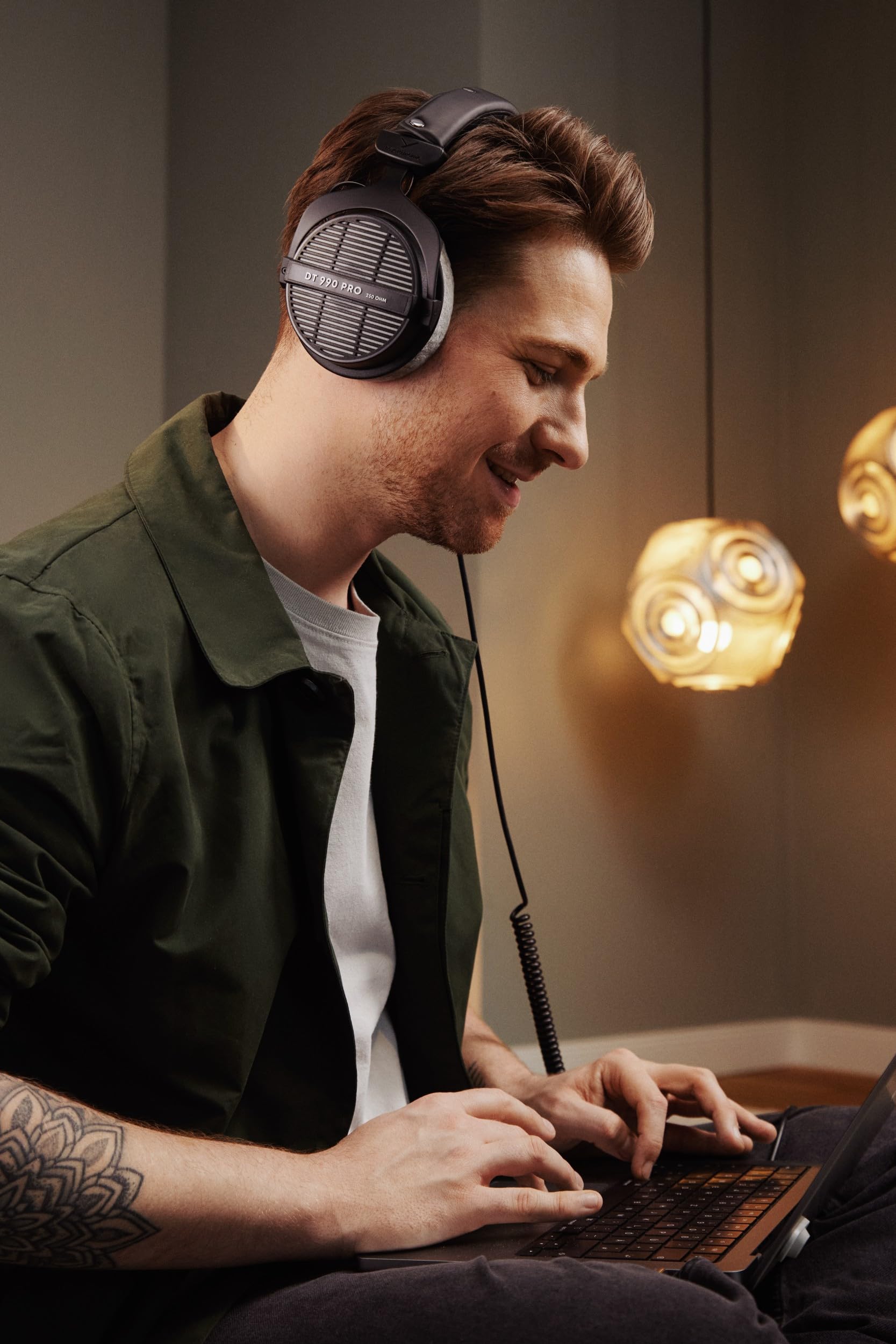 Beyerdynamic Dt 990 Pro 250 Ohm Over Ear Studio Headphones For Mixing, Mastering, And Editing