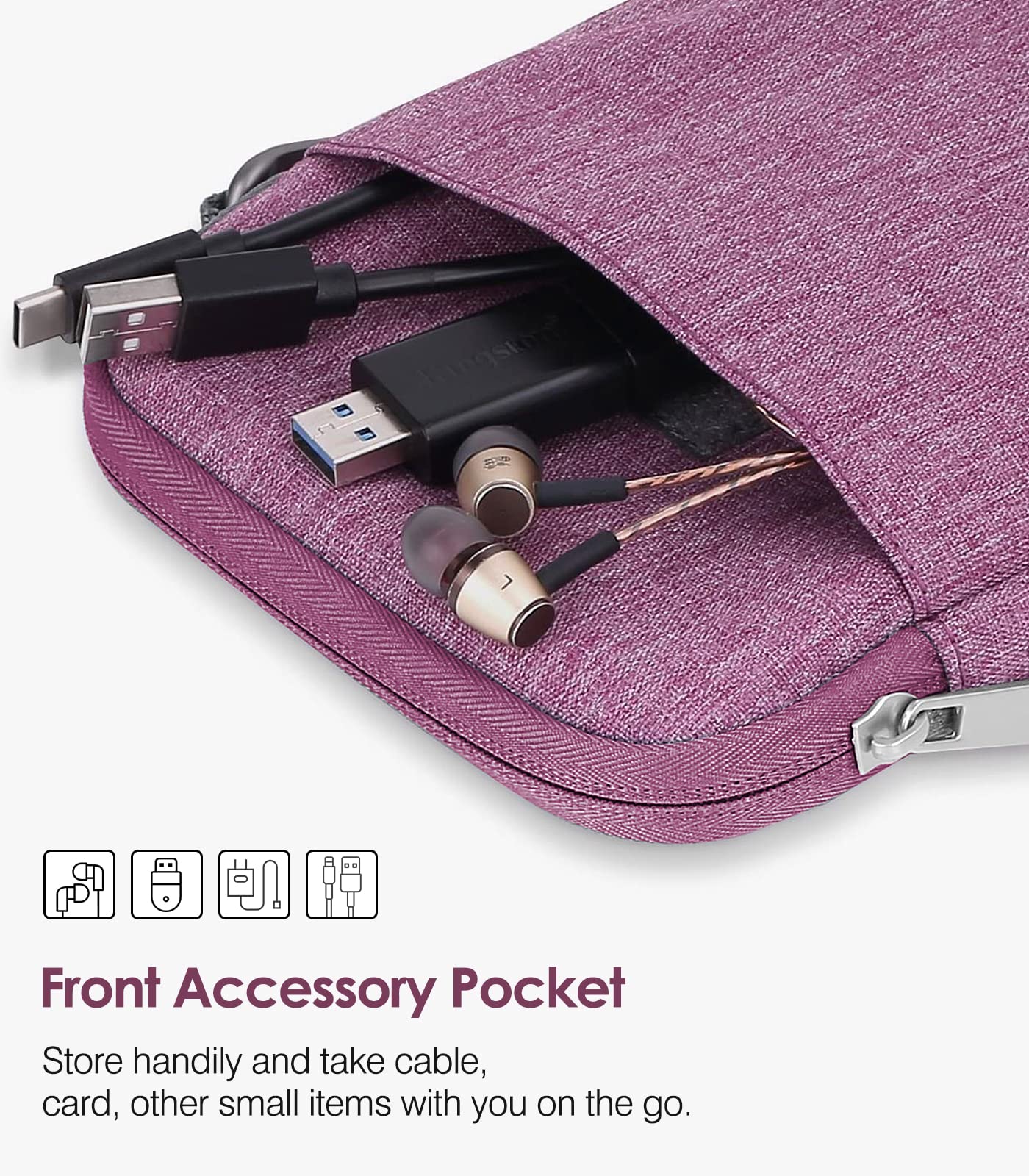 MoKo 6 7' Kindle Sleeve Bag,Protective Nylon Cover Compatible with 7' Kindle Colorsoft 2024,Kindle Paperwhite 2021, All New Kindle/Kids (11th Generation) 2022, Kindle Oasis E Reader, Purple