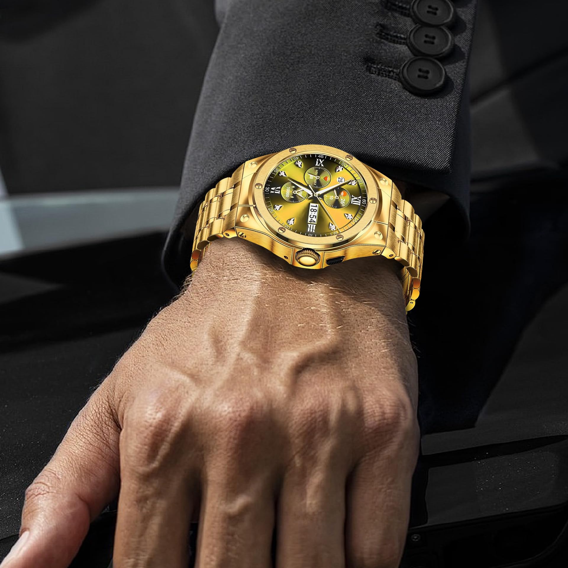 Suplink Stainless Steel Case And Band Compatible With Pixel Watch Bands, Metal Rugged Google Pixel Watch Case Strap For Google P