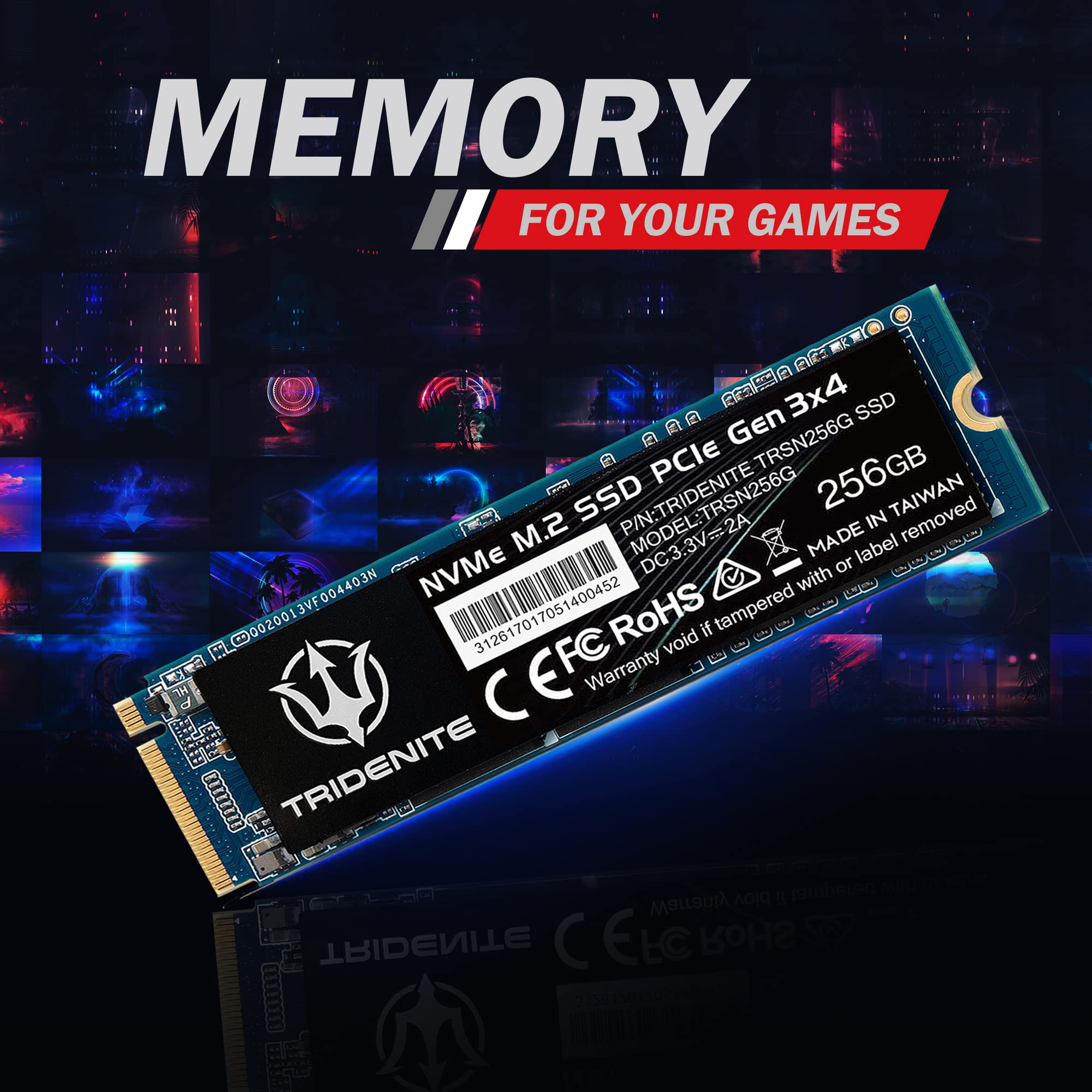 Tridenite 256 Gb Nvme M.2 2280 Pcie Gen 3X4 Internal Solid State Drive (Ssd)