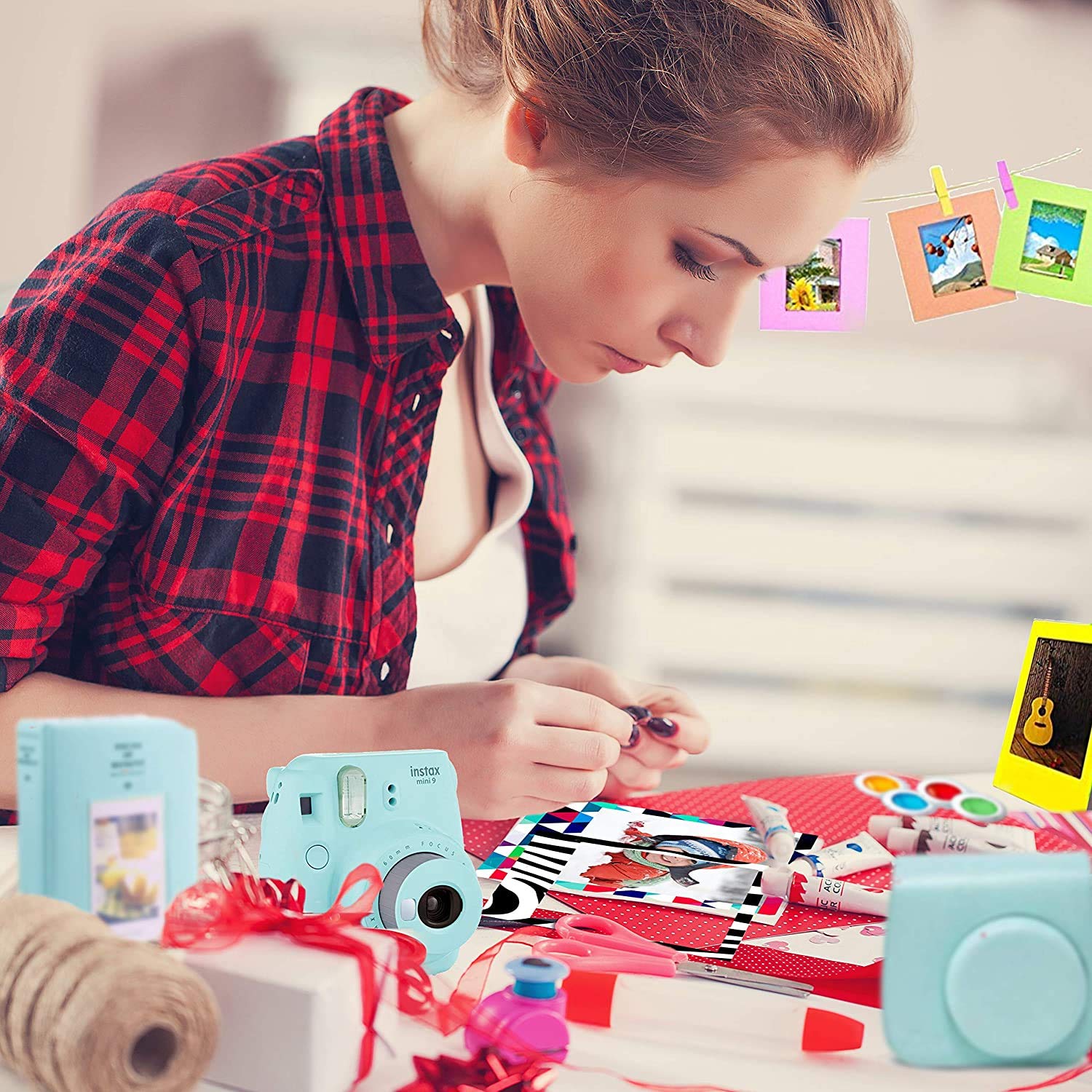 Fujifilm Instax Mini 11 Instant Camera Sky Blue + Shutter Compatible Carrying Case + Fuji Film Value Pack (20 Sheets) + Shutter