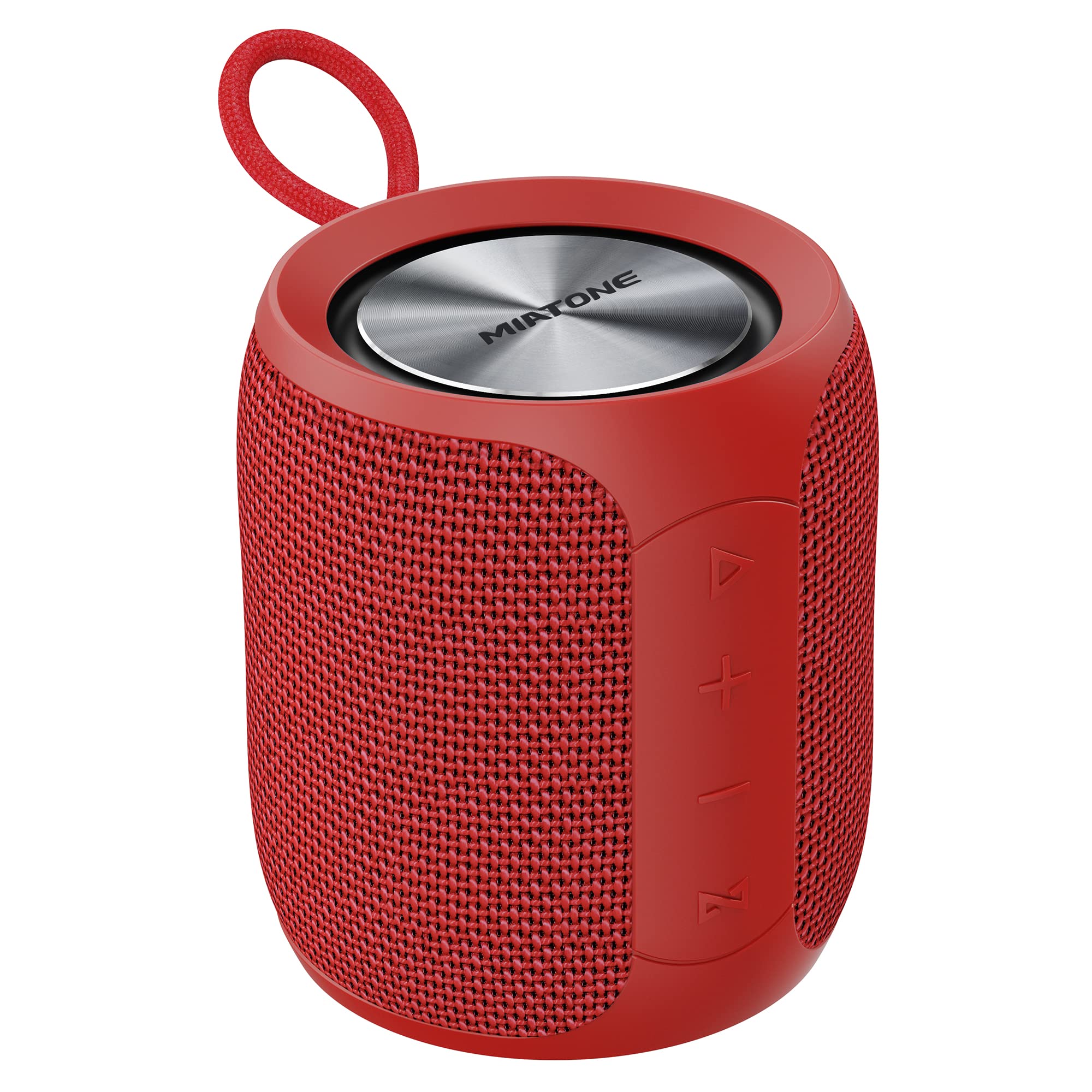 Miatone Qbox Portable Bluetooth Speakers, Wireless Outdoor Speaker, Ipx7 Waterproof For Shower, Red