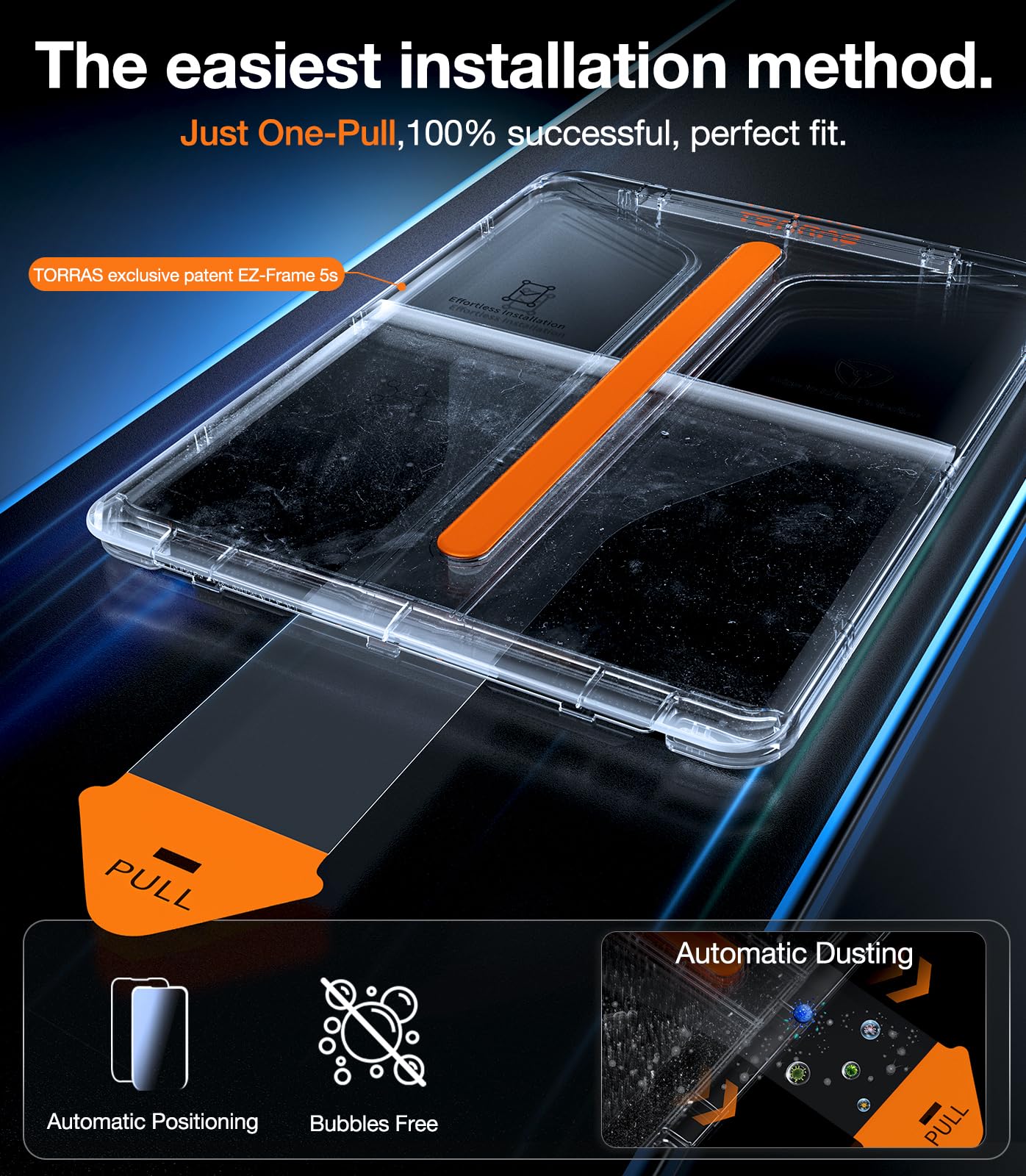 Torras Military Grade Protection For Ipad Air 13 Inch Screen Protector ( 2024, 6Th ) 9H+ Tempered Glass, One Step Installation,